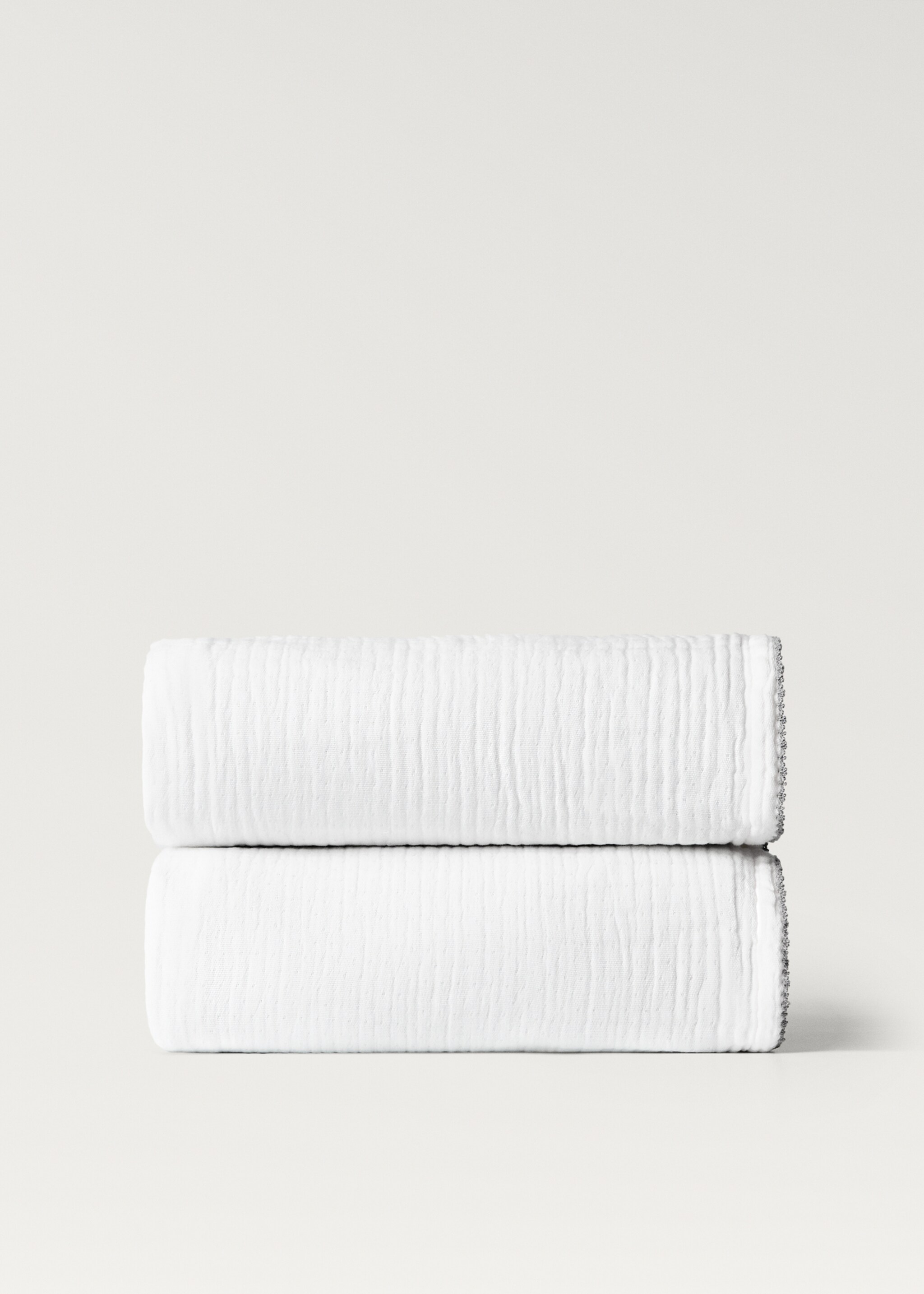 Дитяча ковдра з контрастною обробкою - Товар без моделі, Білий. Ref: 27013337-00.