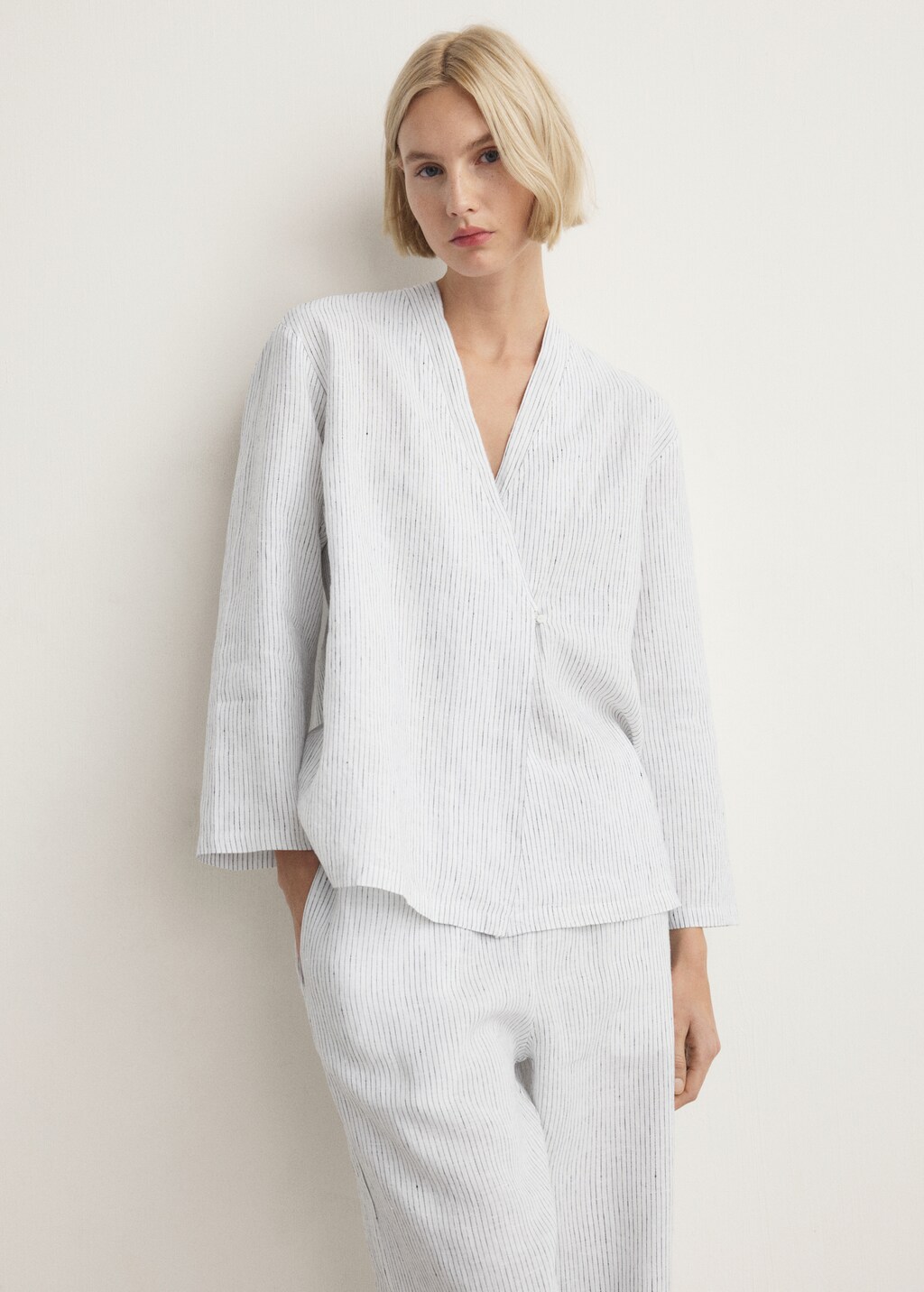 Striped linen pajama pants - image 4