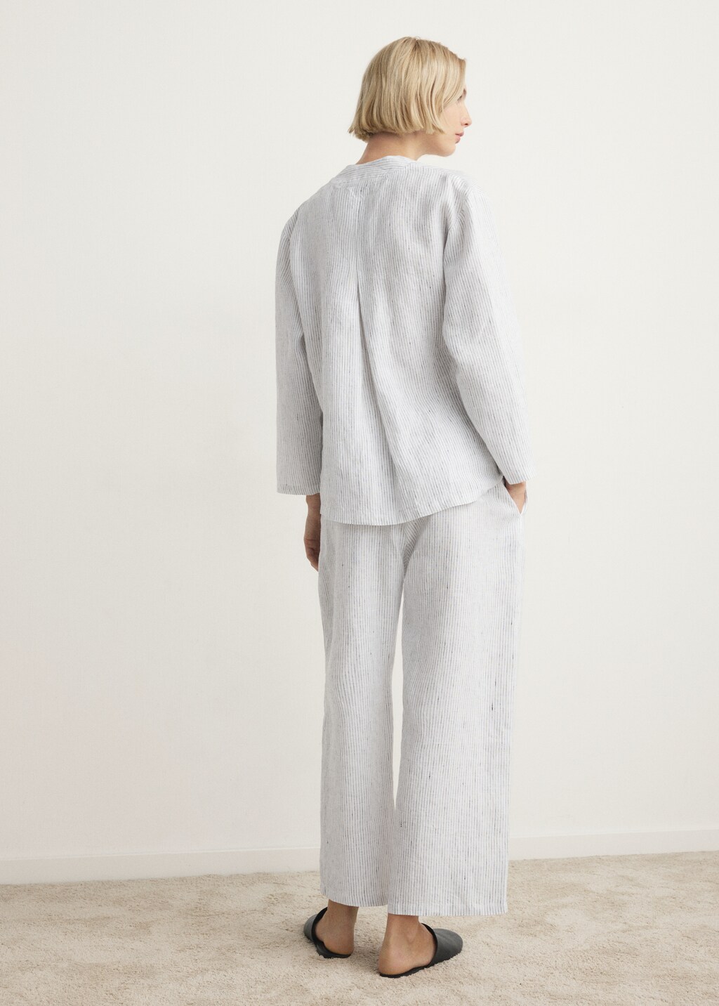 Striped linen pajama pants - image 3