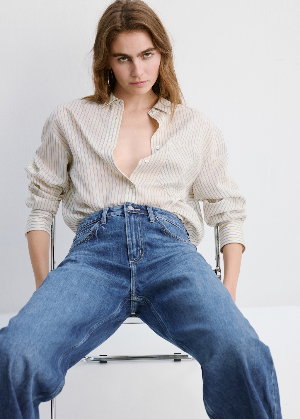 Mango High-waisted barrel jeans