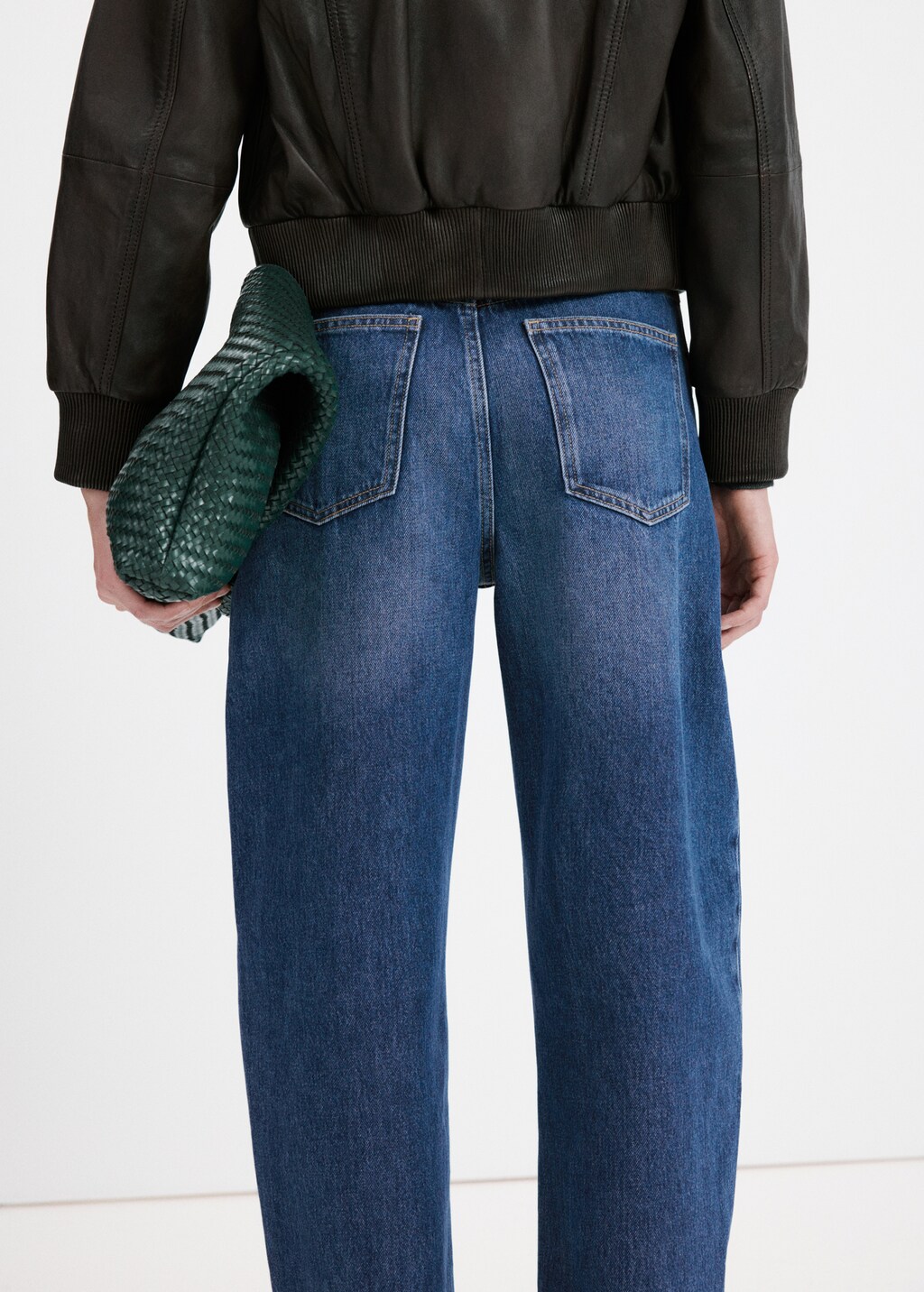 Mango High-waisted barrel jeans