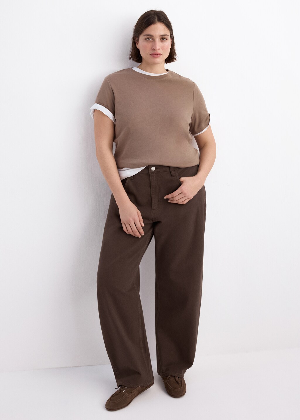 Mango High-waisted barrel jeans