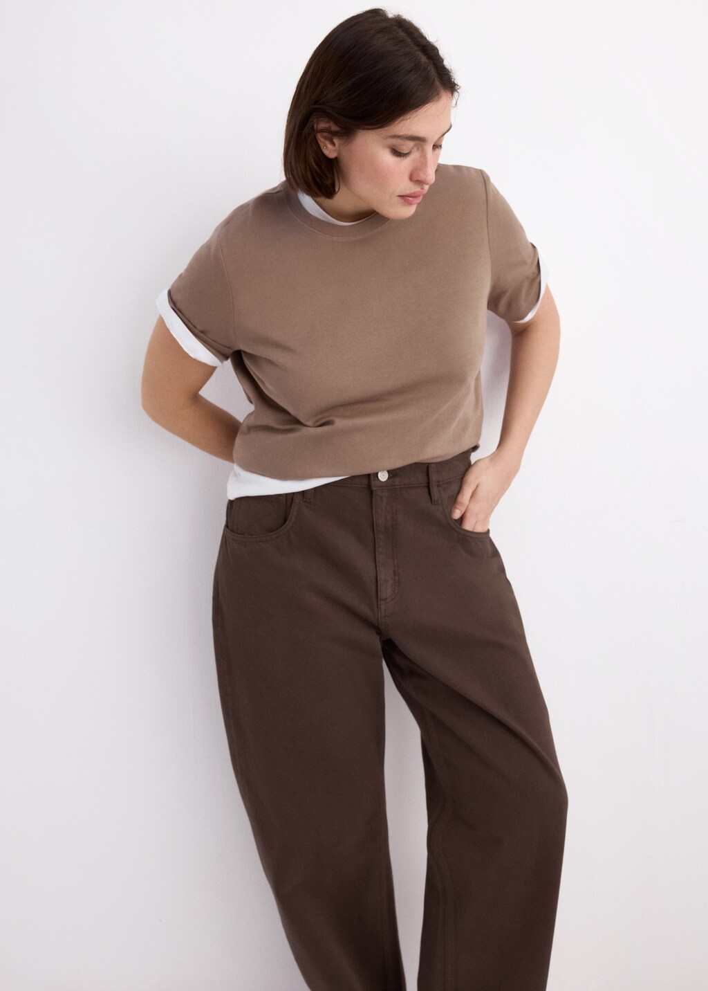 Mango High-waisted barrel jeans