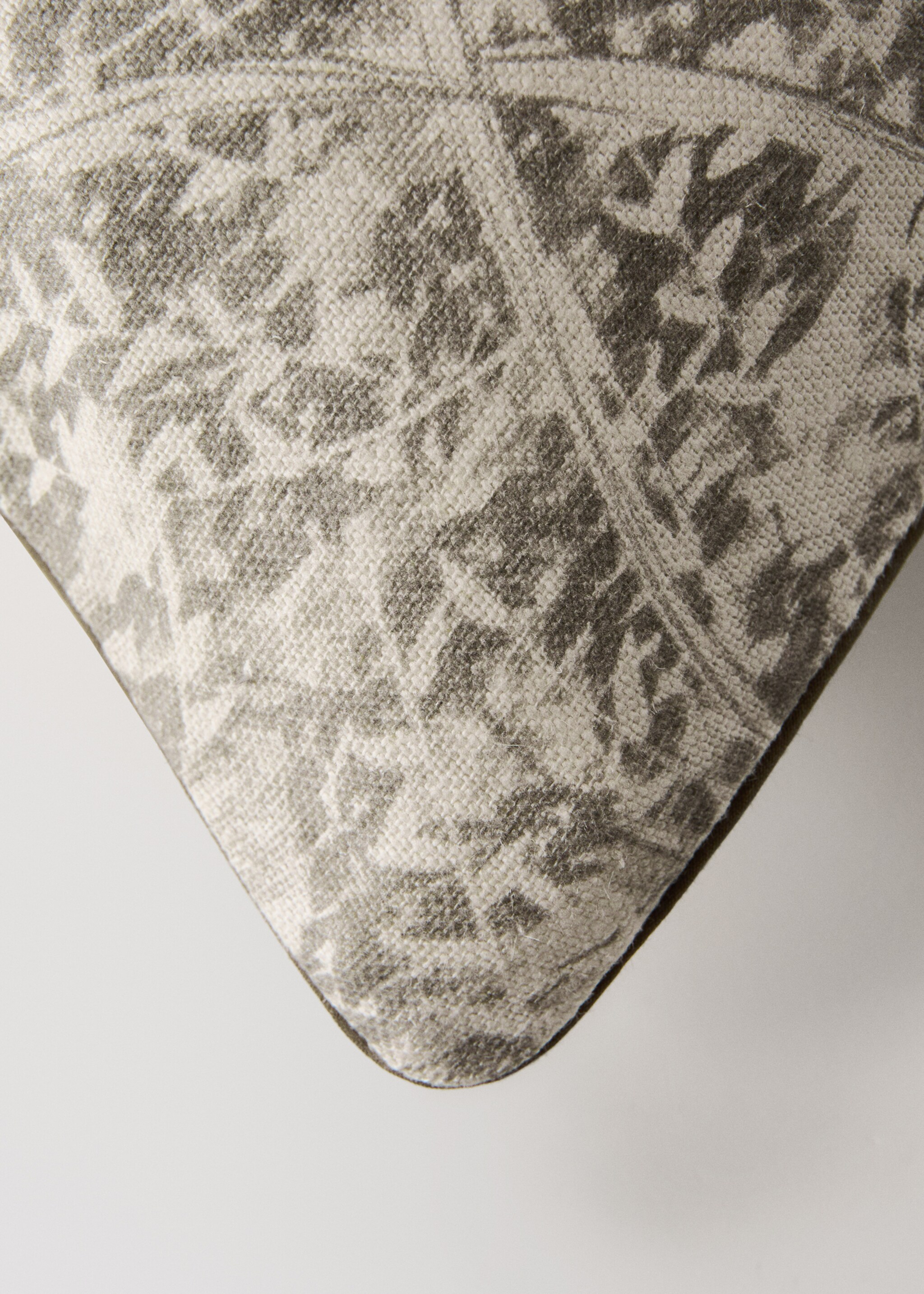 Чохол для декоративної подушки з льону з принтом, 50x50 см - Детальніше про товар 1, Помірно-коричневий. Ref: 27013344-00.