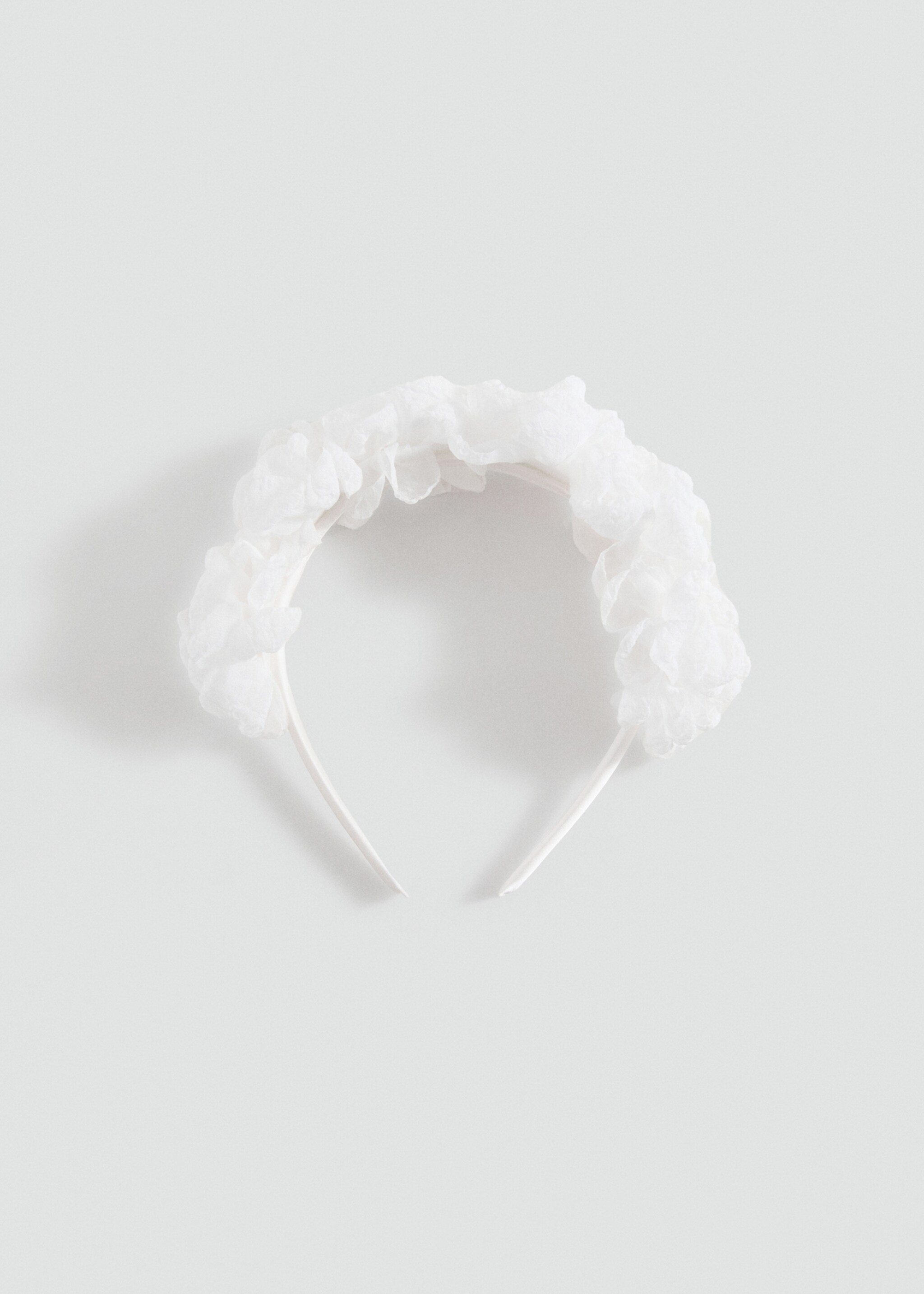플라워 헤어밴드 - 모델 없는 상품, 화이트. Ref: 27013712-00.