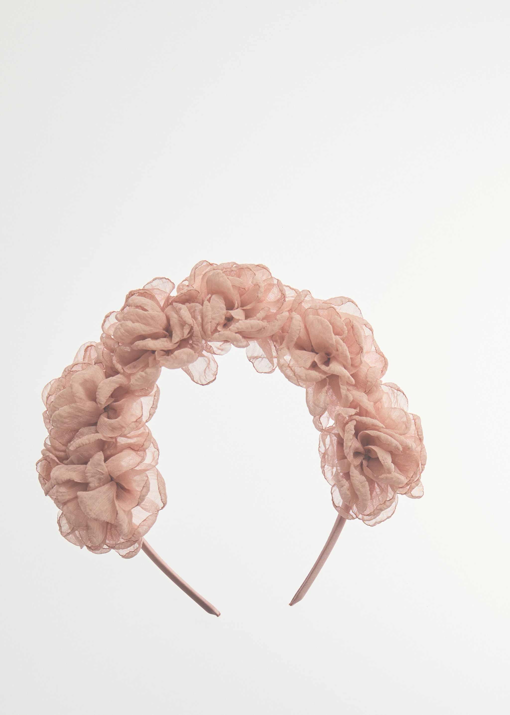 Flower hairband - Details of the article 5, Pale Pink. Ref: 27013712-00.