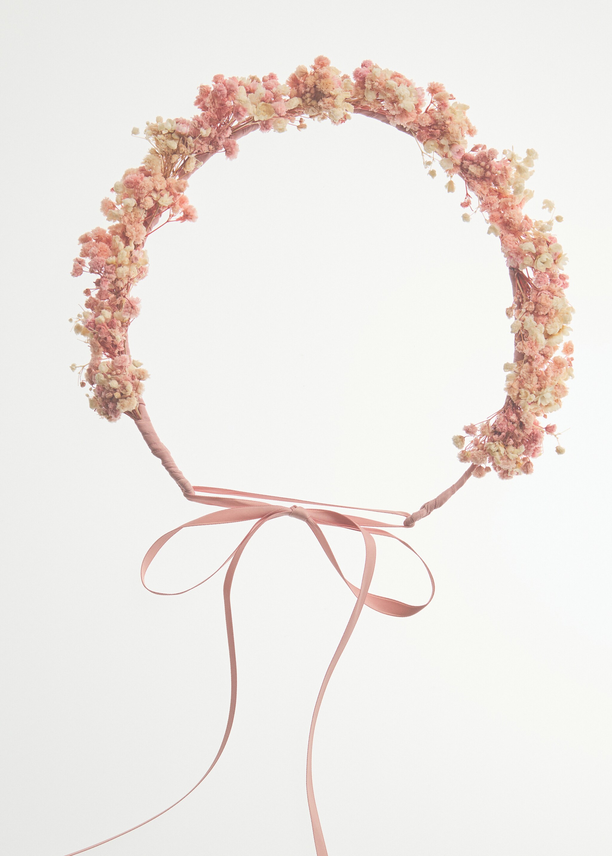Hårband med konserverade blommor - Detaljer om artikeln 5, Blek rosa. Ref: 27013713-00.