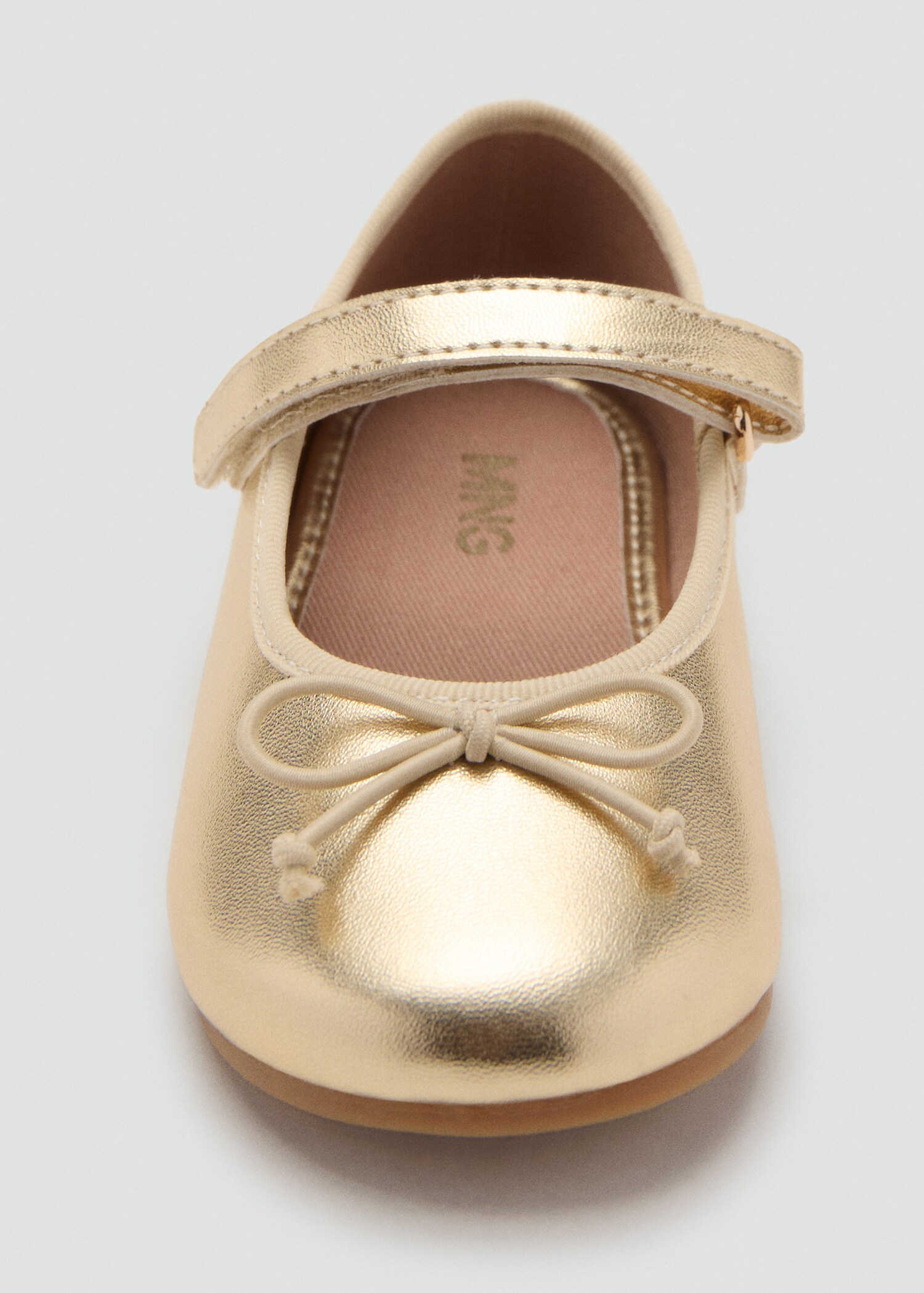 Metalická baleríny s vázačkou - Detail zboží 2