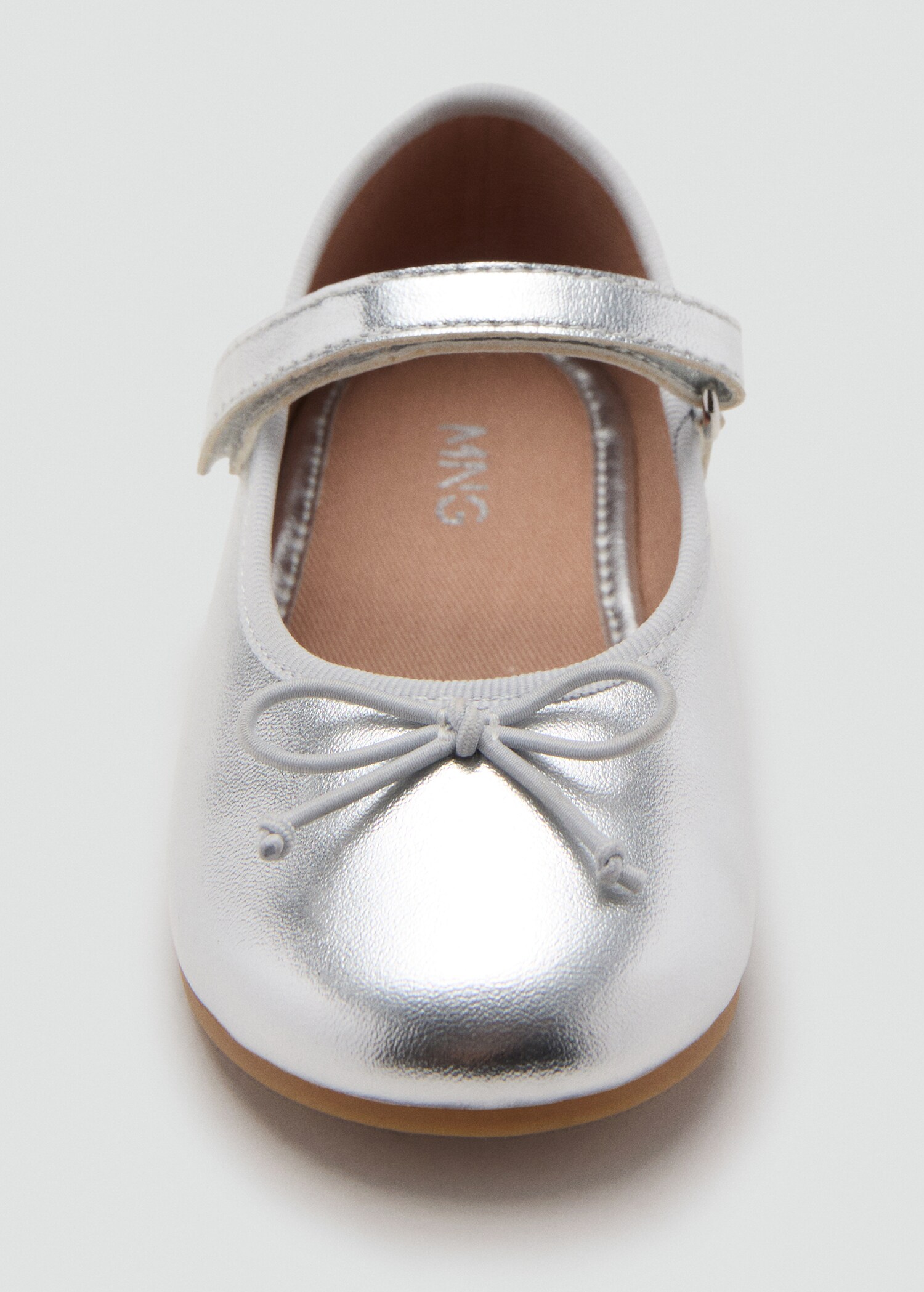 Metalická baleríny s vázačkou - Detail zboží 2