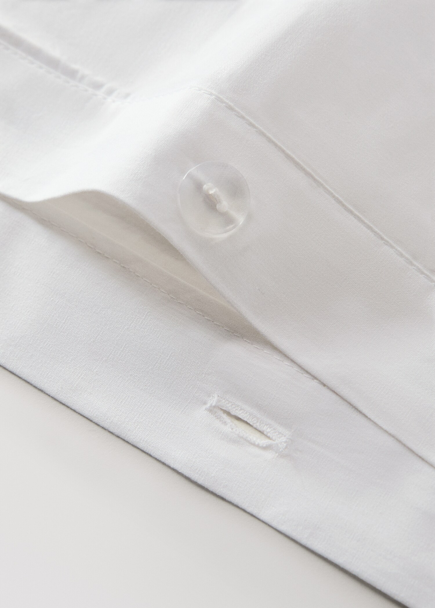 Bettbezug aus Baumwoll-Perkal mit Blumenstickerei für 180/200 cm Bett - Detail des Artikels 2