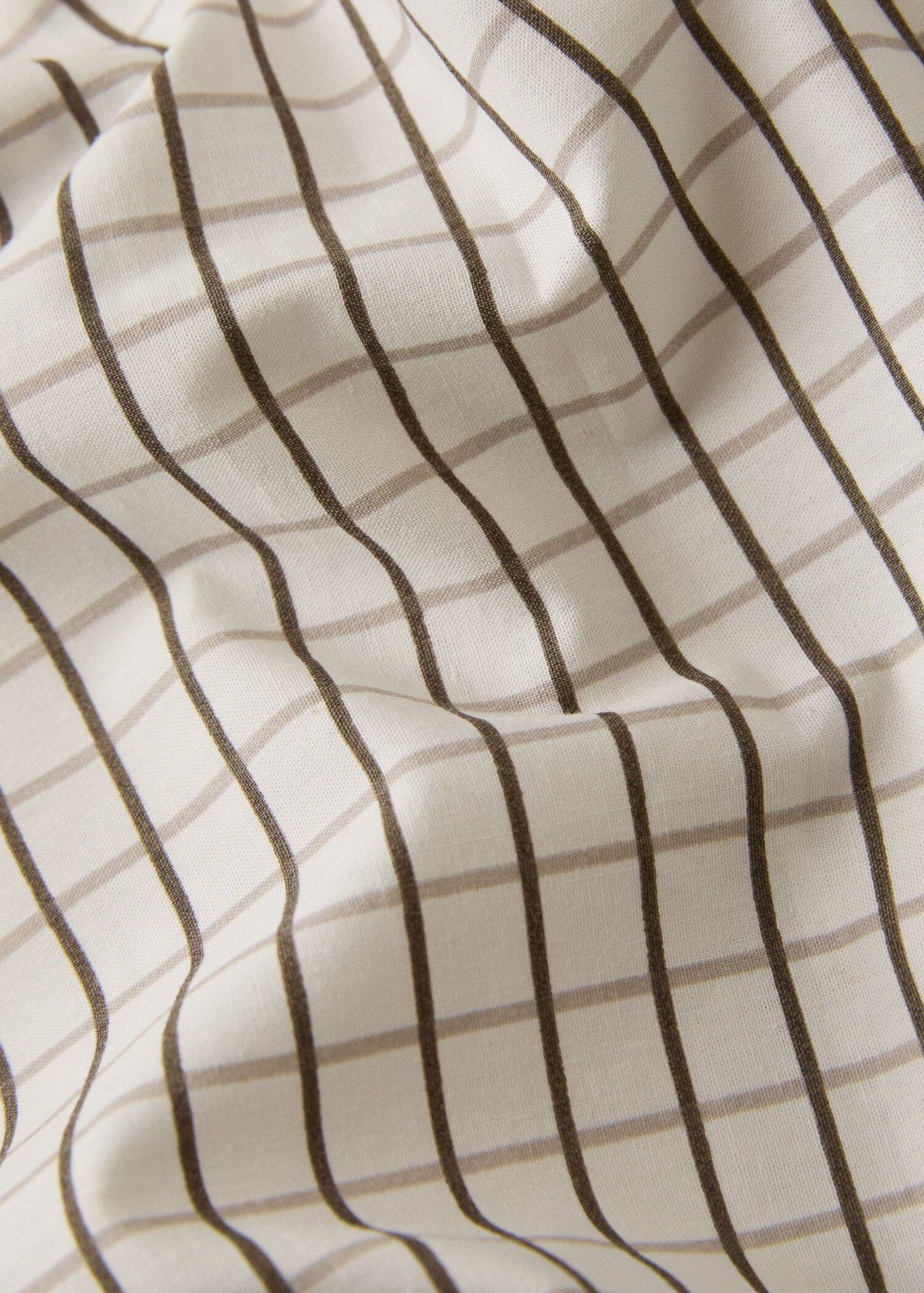 Percale cotton reversible mini-check duvet cover for 90 cm bed - Details of the article 2