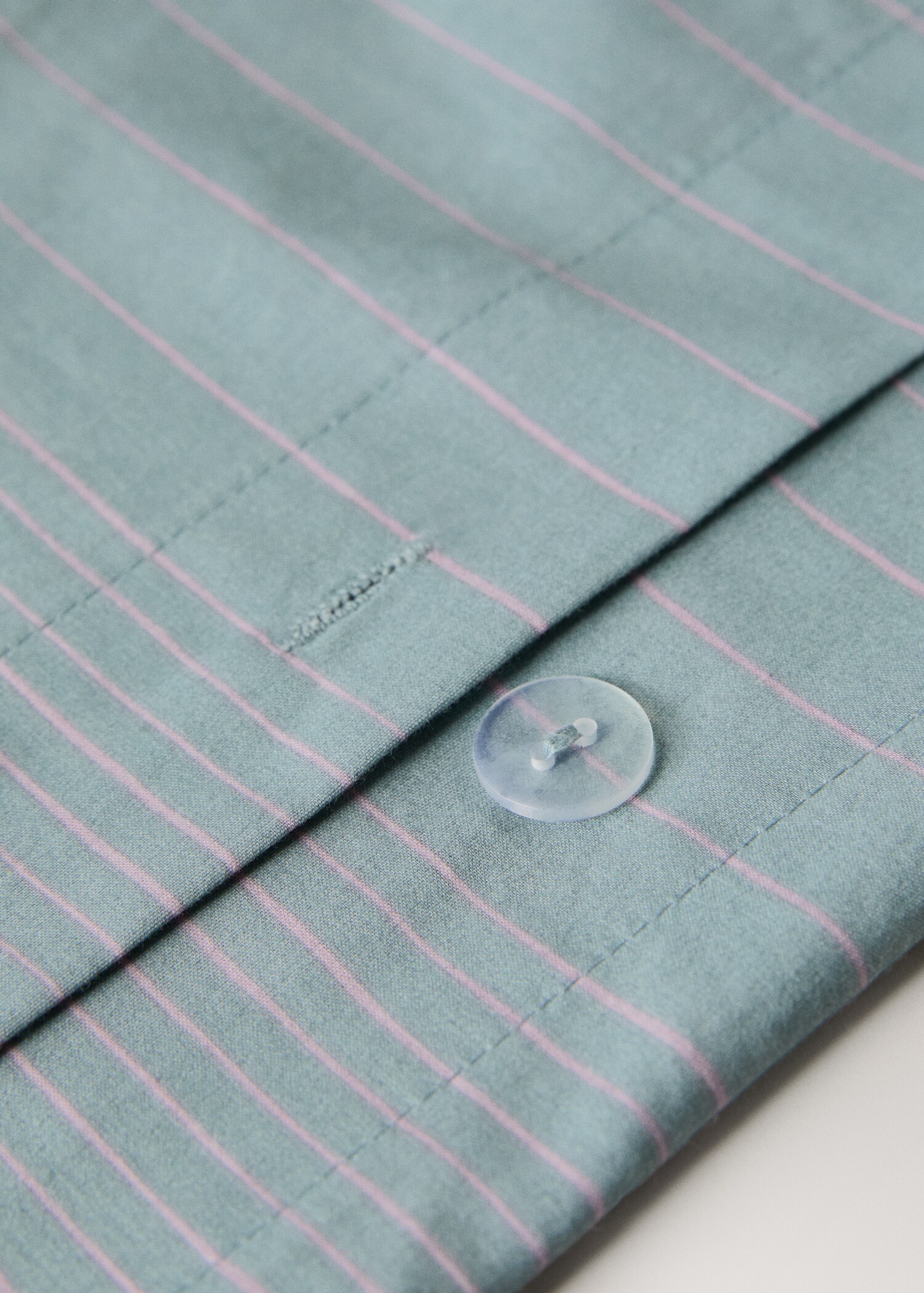 Percale cotton striped watercolour duvet cover King bed - Details of the article 1