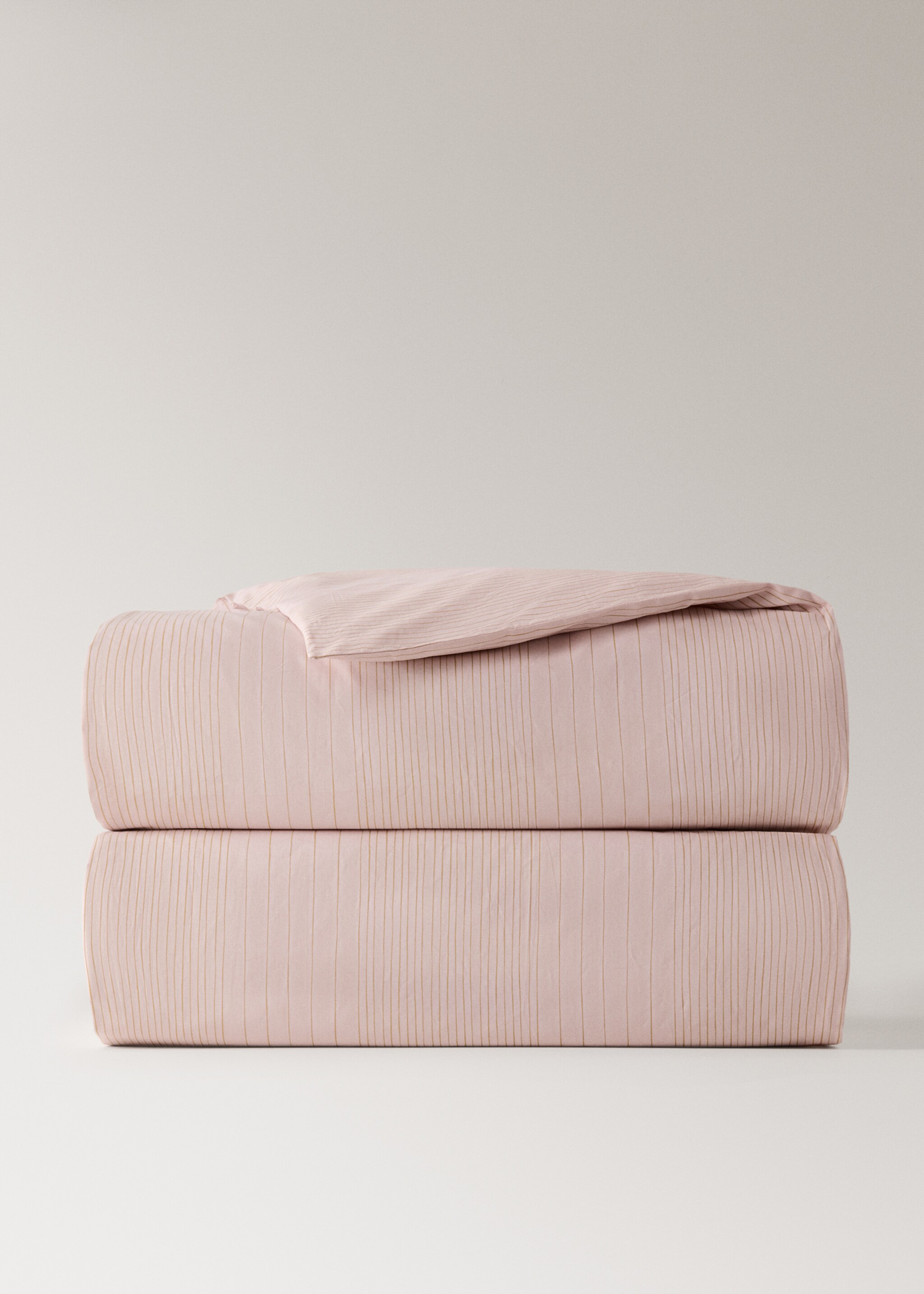 Povlak na přikrývku z bavlněného perkálu s akvarelovými proužky, na postel 150/160 cm - Zboží bez modelu, Růžová. Ref: 27013735-00.