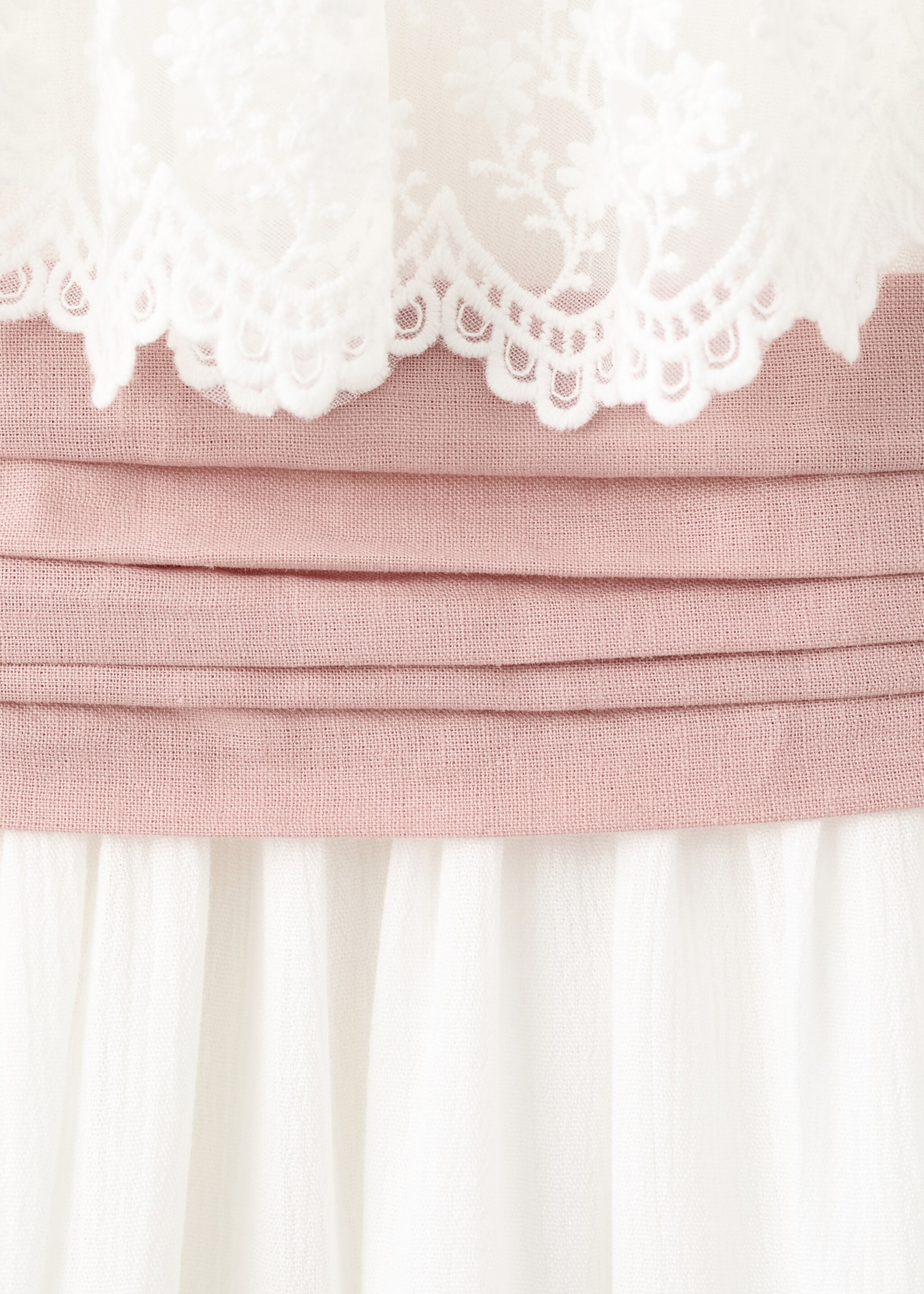 Vestido lino lazo - Detalle del artículo 0, Blanco. Ref: 27013739-00.