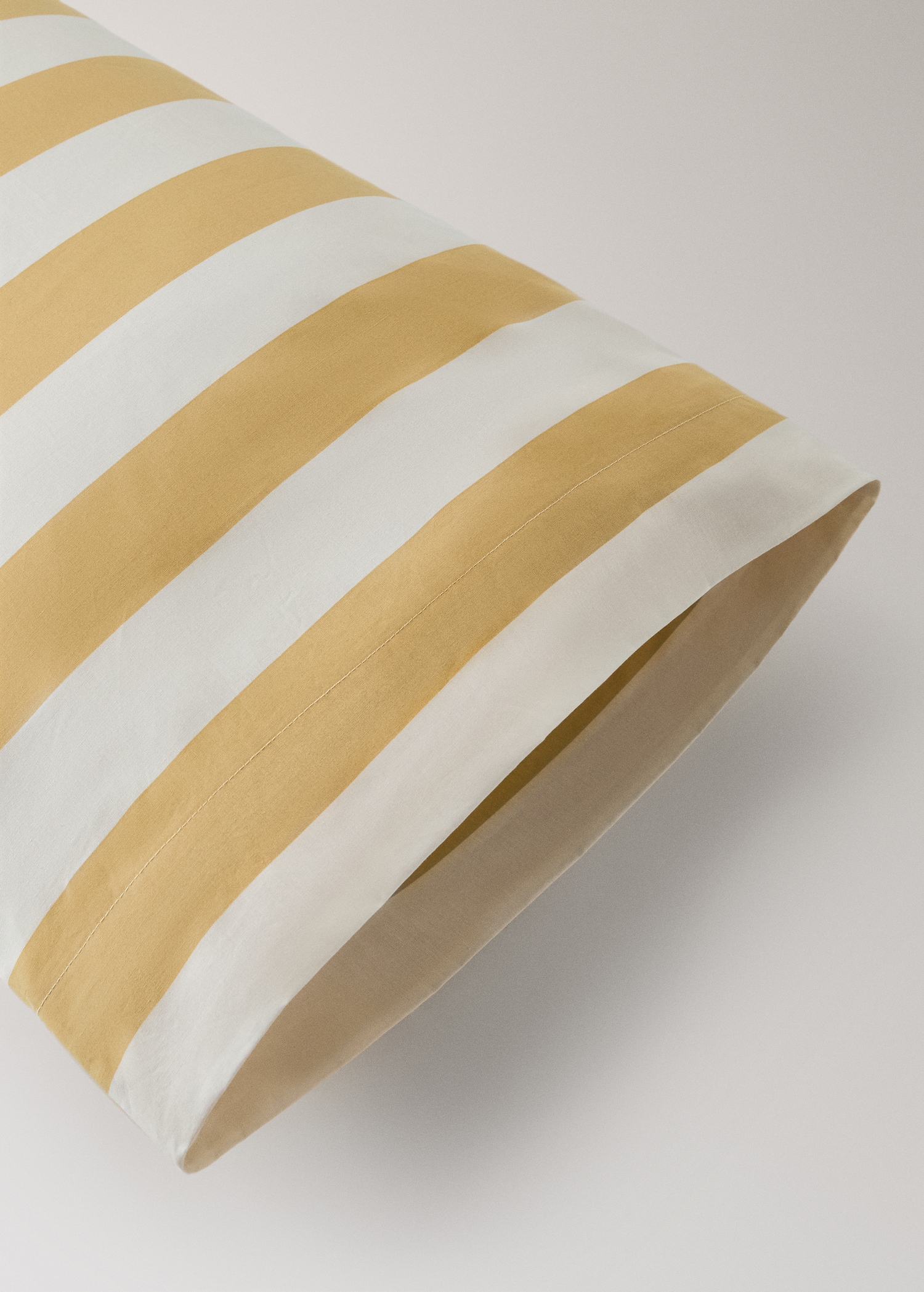 Percale cotton pillowcase, 200 thread count, striped print, 45x110 cm - Details of the article 2