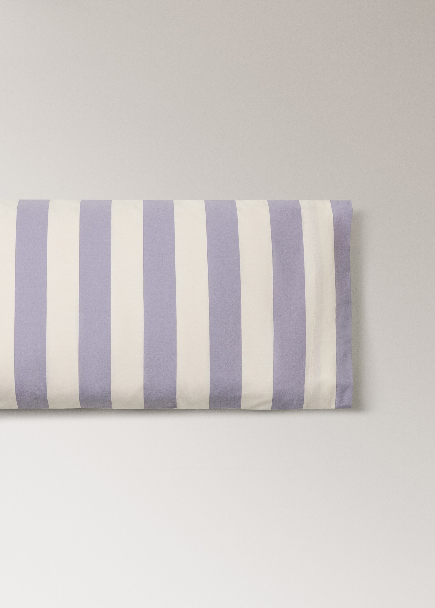 Percale cotton pillowcase, 200 thread count, striped print, 45x110 cm - Article without model