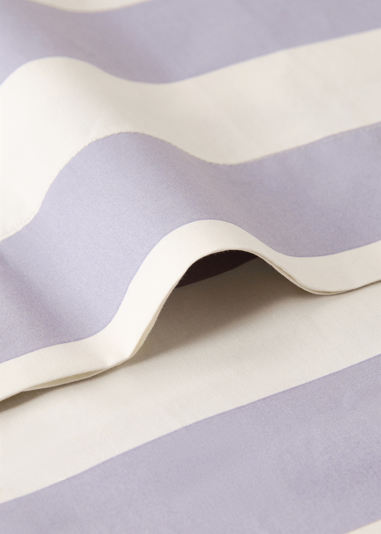 Percale cotton pillowcase, 200 thread count, striped print, 45x110 cm - Details of the article 1