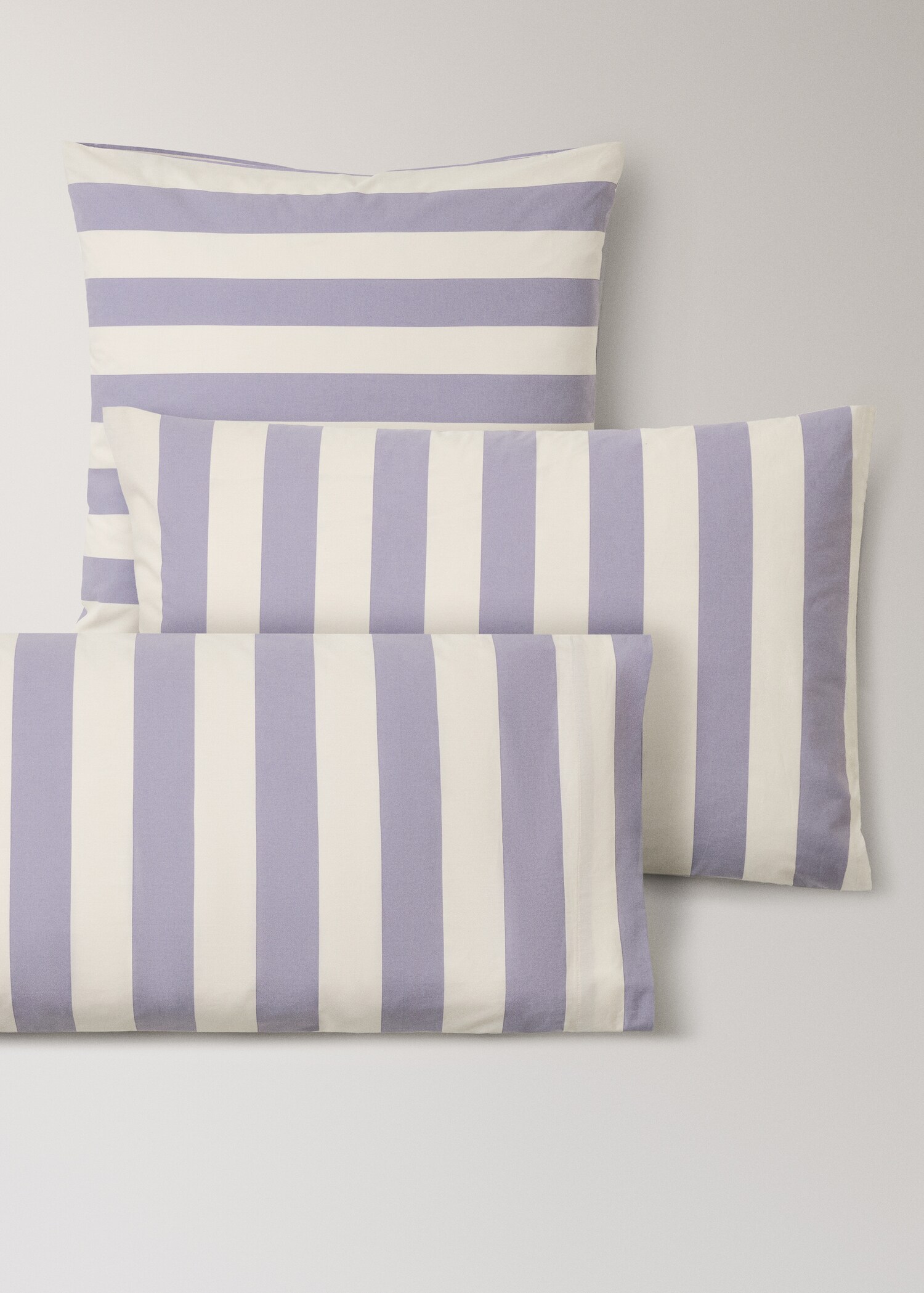 Percale cotton pillowcase, 200 thread count, striped print, 45x110 cm - Details of the article 3