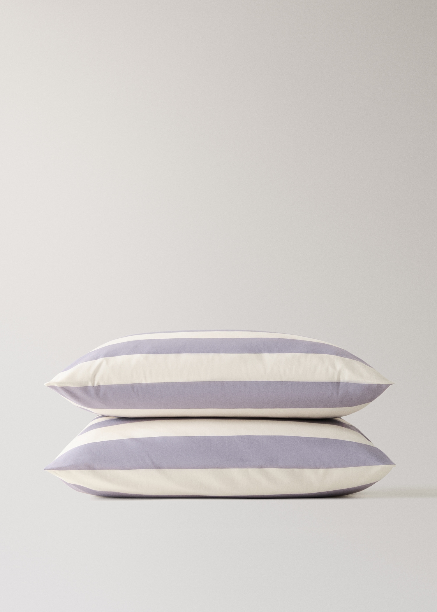 Twee kussenslopen van perkal-katoen, 200 draden, met brede strepen in Kodak-kleuren 60×60 cm - Detail van het artikel 3