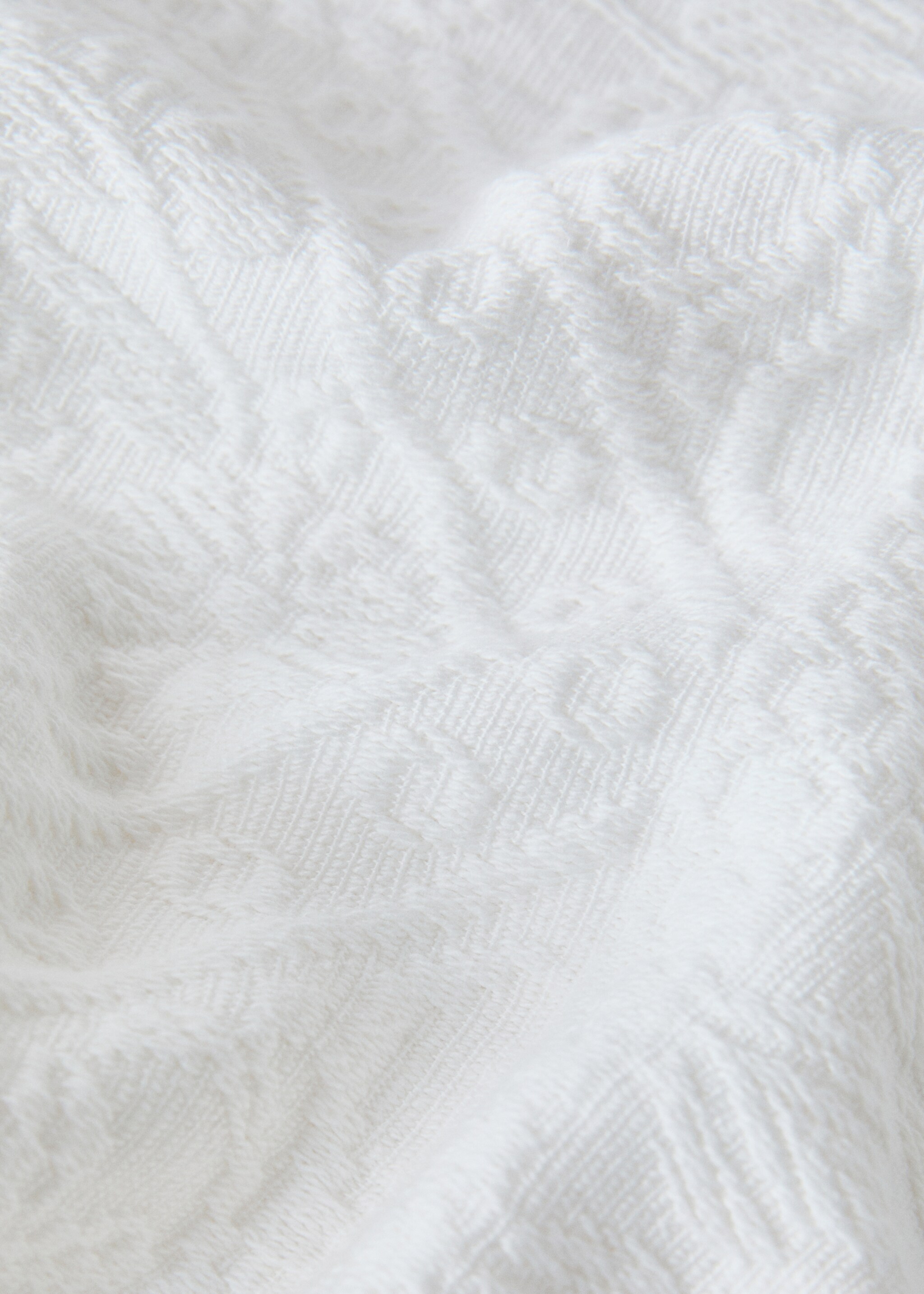 Vorgewaschene Jacquard-Tagesdecke, 300 g, für Betten 180/200 cm - Detail des Artikels 2, Ecru. Ref: 27013745-00.