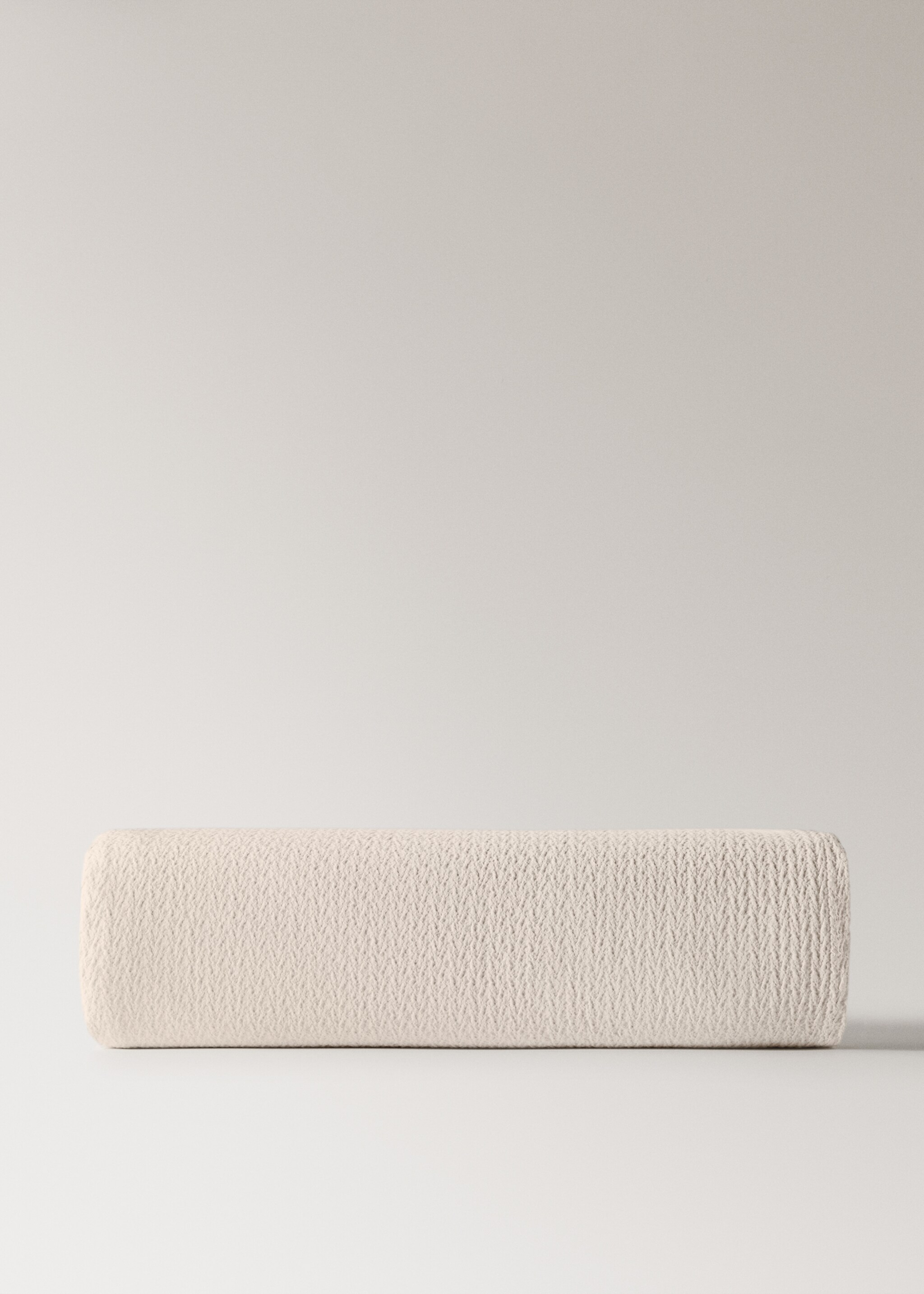 Tagesdecke aus Baumwolle mit feiner Struktur, Garment Dyed, 135/150/160 Bett - Artikel ohne Model, Vanille. Ref: 27013747-00.