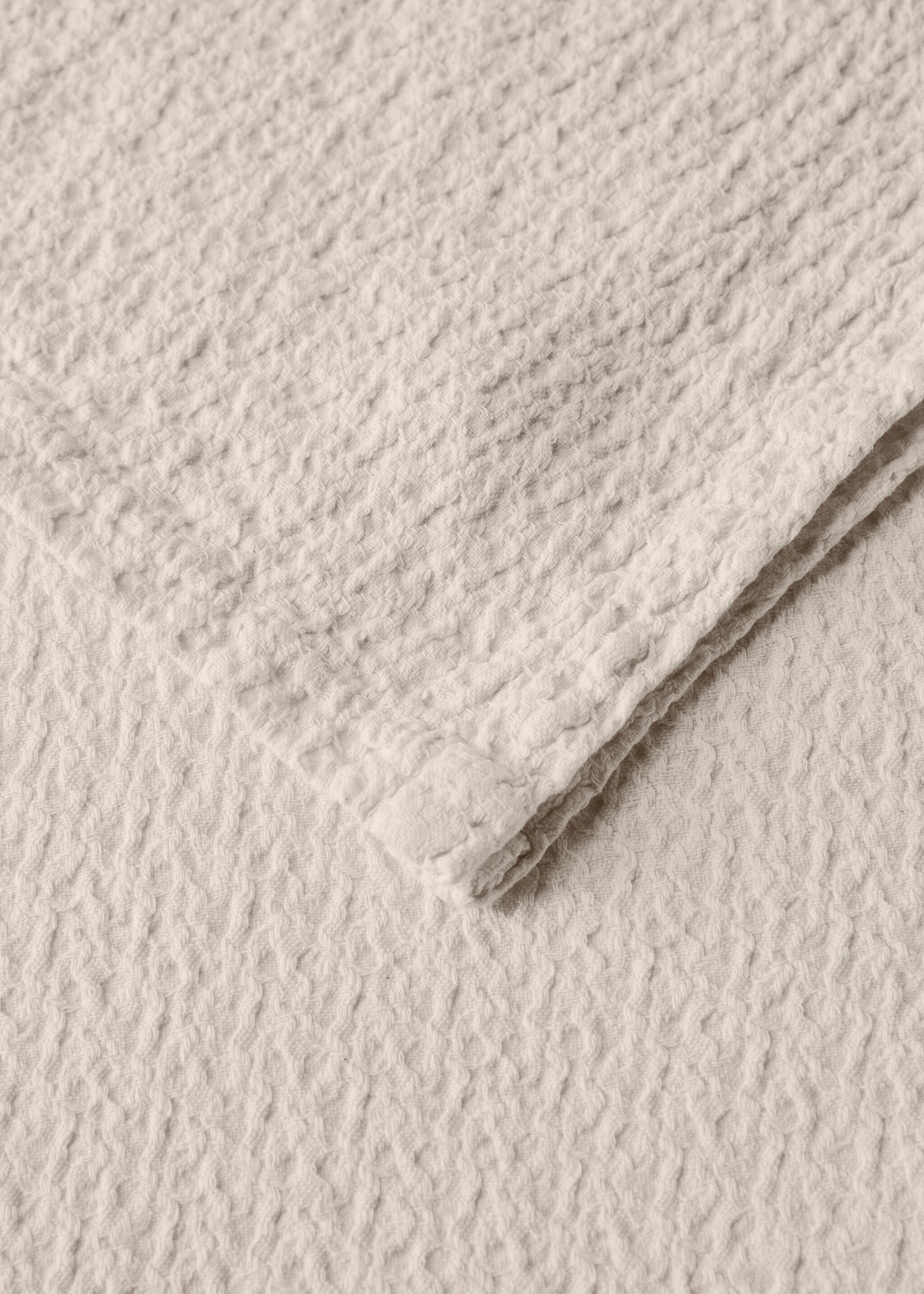 Tagesdecke aus Baumwolle mit feiner Struktur, Garment Dyed, 135/150/160 Bett - Detail des Artikels 1, Vanille. Ref: 27013747-00.