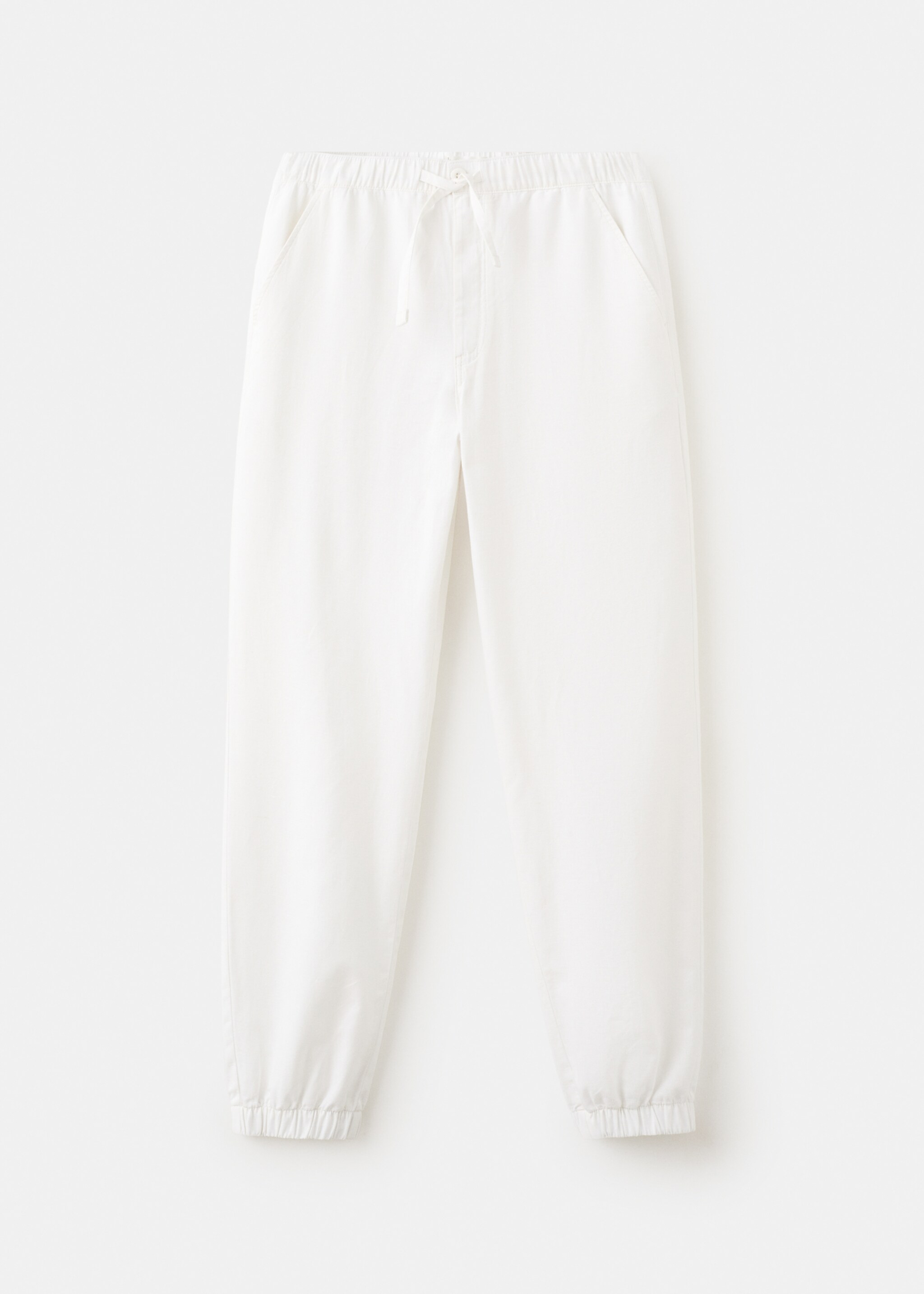 سروال جوجر برباط - منتج دون نموذج, أبيض. Ref: 27014054-00.