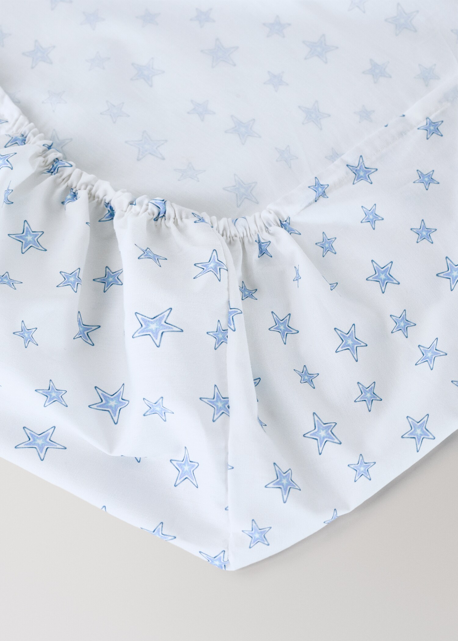 Children's cotton percale fitted sheet stars Bed 90 cm - Details of the article 1