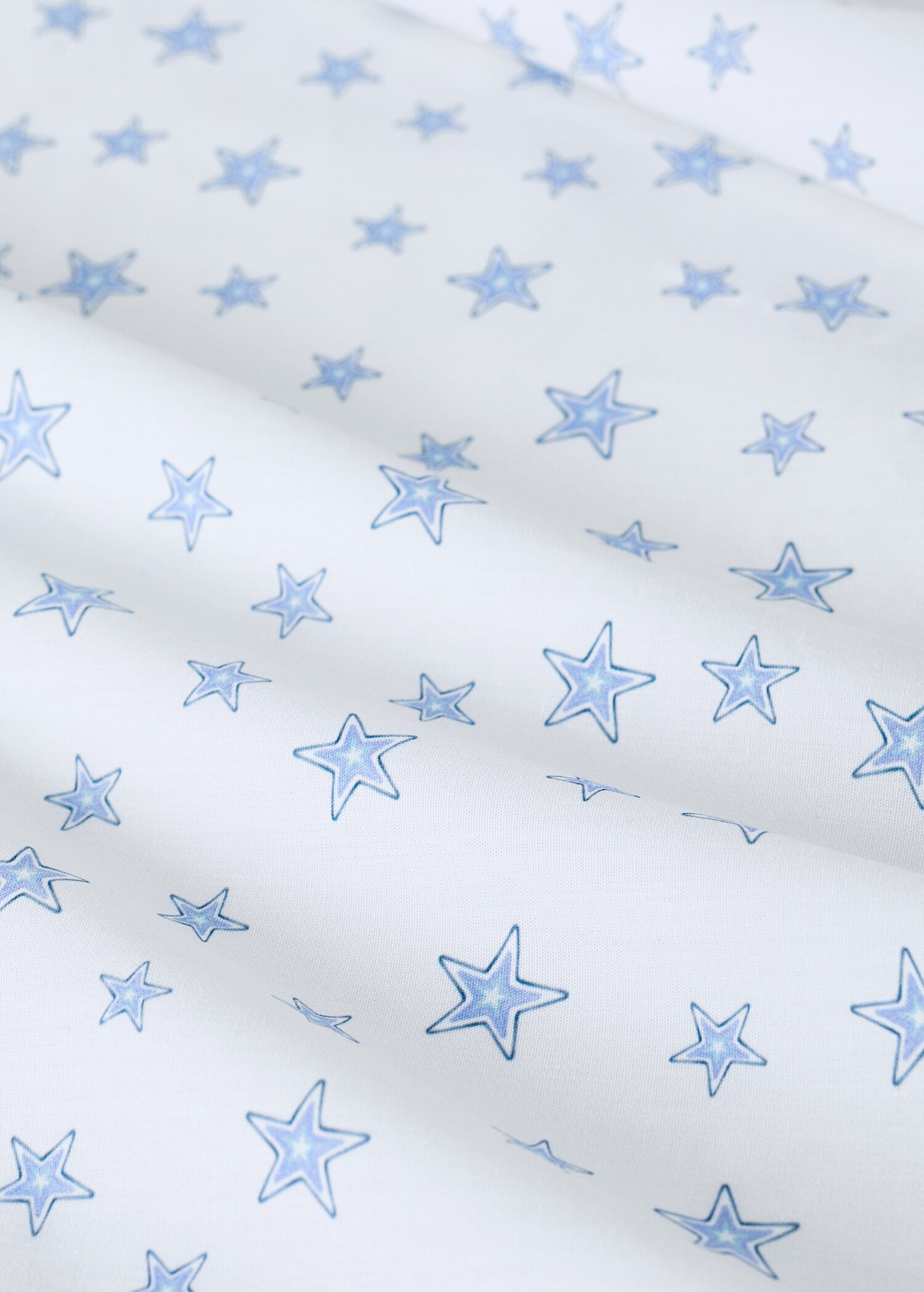 Children's cotton percale fitted sheet stars Bed 90 cm - Details of the article 2