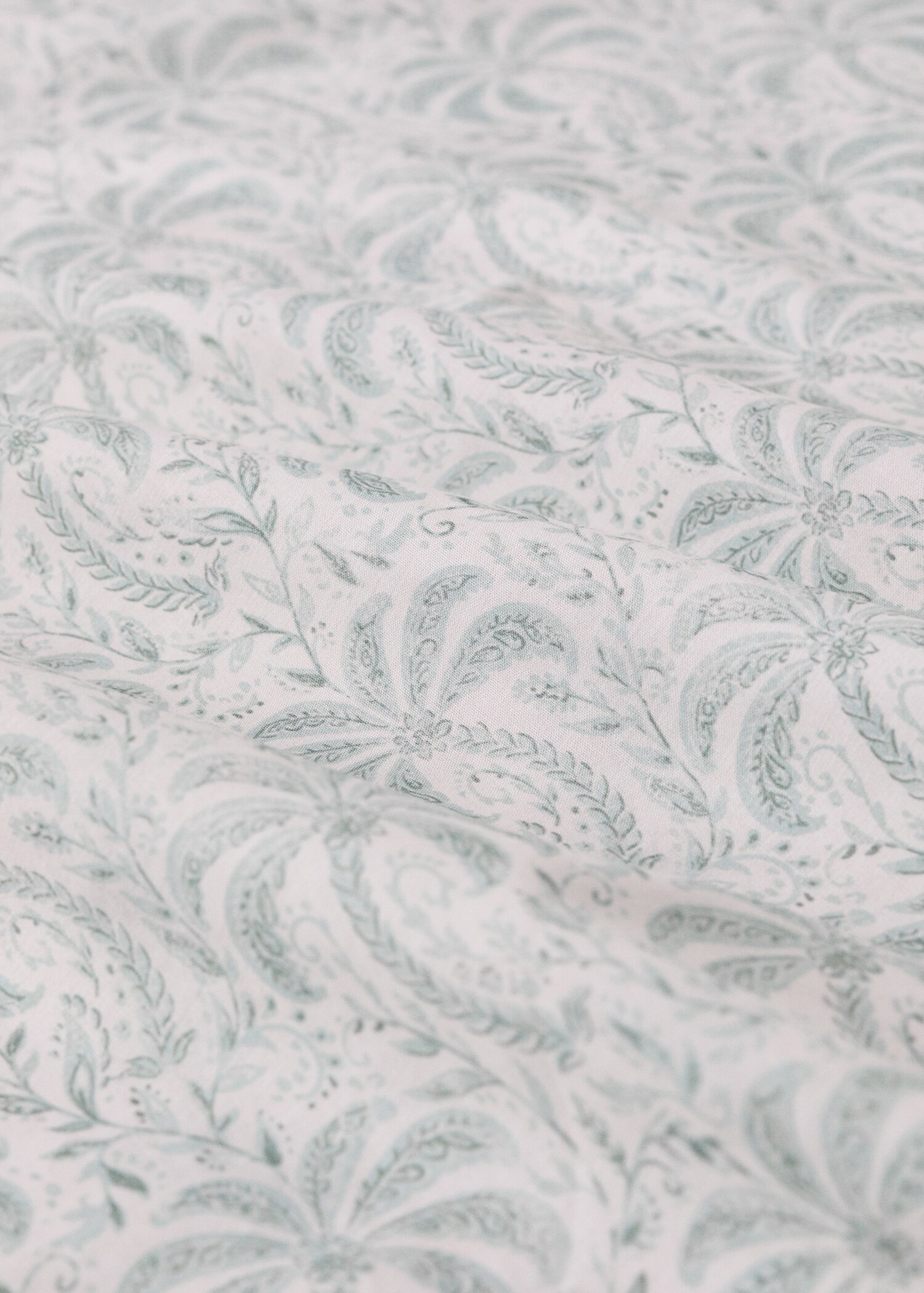 Percale cotton palm tree duvet cover for a 90 cm single bed - Details of the article 2