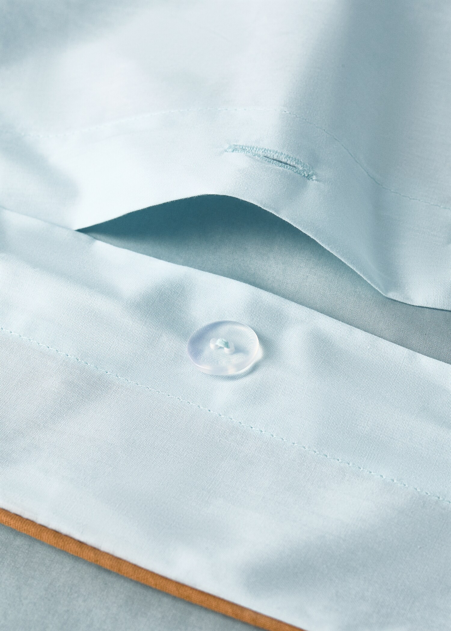 Children's reversible cotton percale duvet cover with contrast piping for a 90 cm bed - Details of the article 2