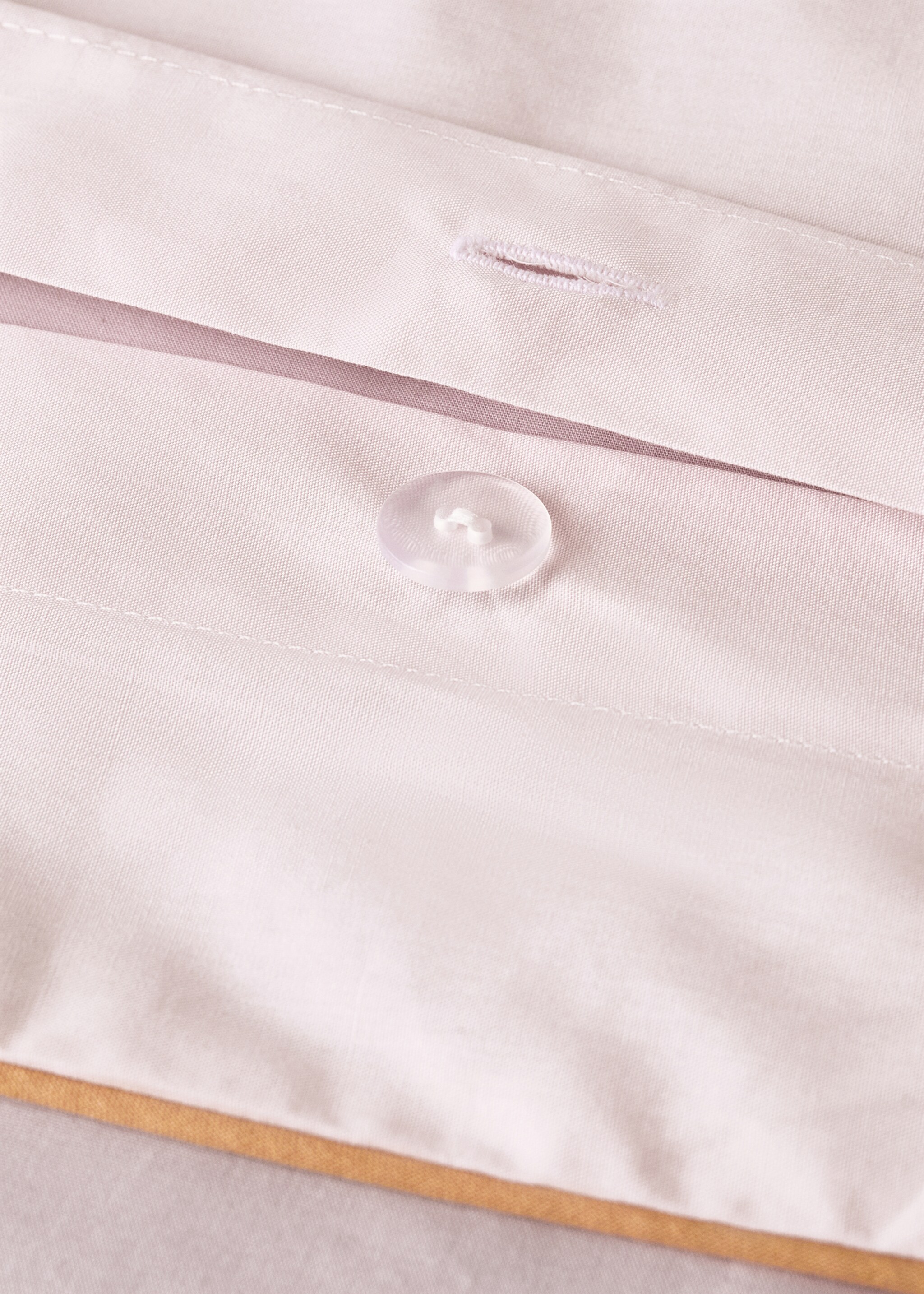 Children's reversible cotton percale duvet cover with contrast piping for a 90 cm bed - Details of the article 2, Light/Pastel Purple. Ref: 27014070-00.