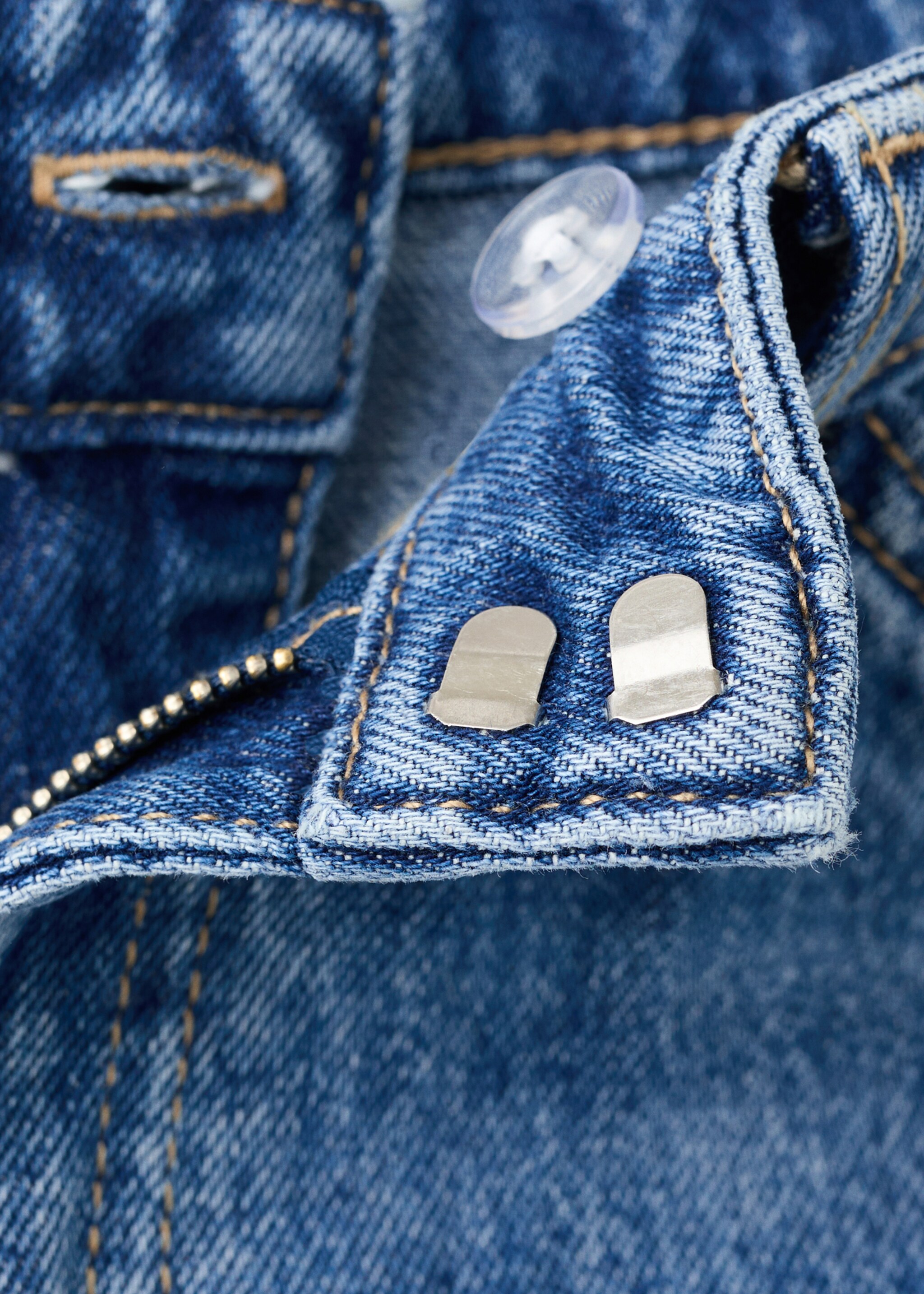 Jean balloon taille normale - Détail de l'article 8, Bleu moyen. Ref: 27014077-00.