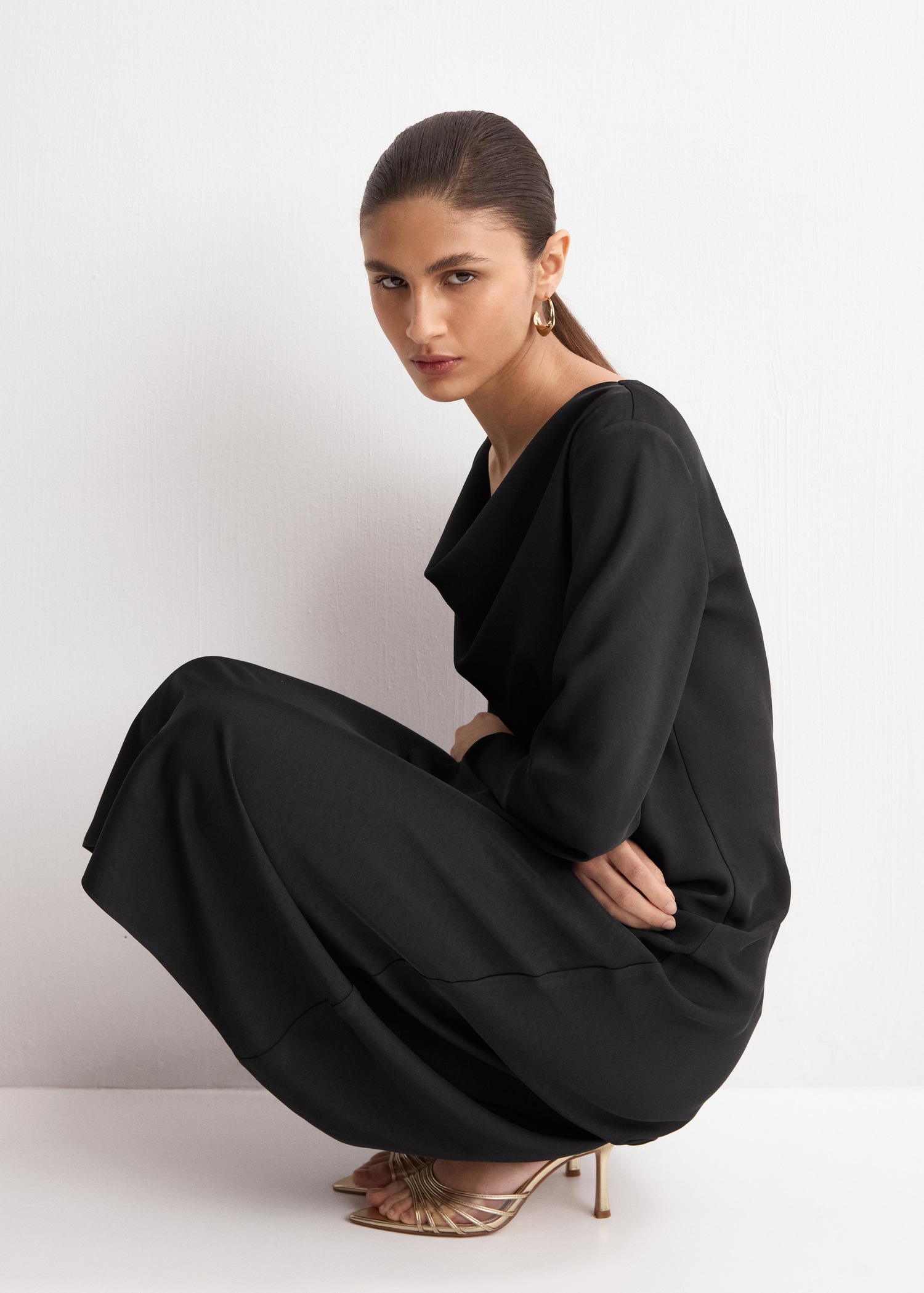 Vestido cuello drapeado - Detalle del artículo 2