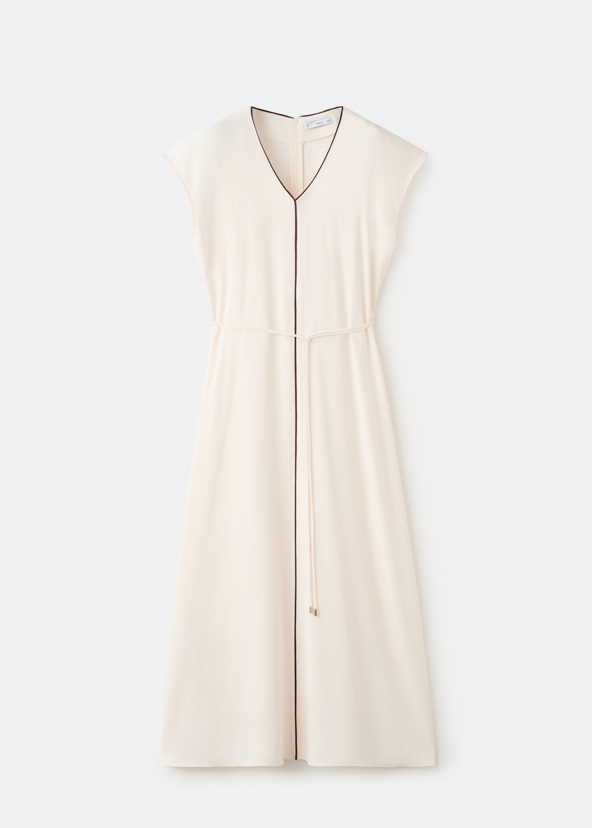 Belt detail dress - Article without model, Ecru. Ref: 27014081-00.