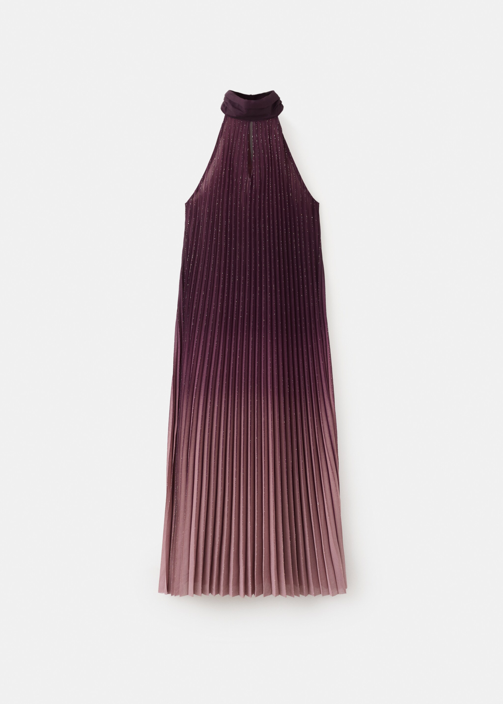 Pleated halter neck dress - Article without model, Light/Pastel Purple. Ref: 27014082-00.