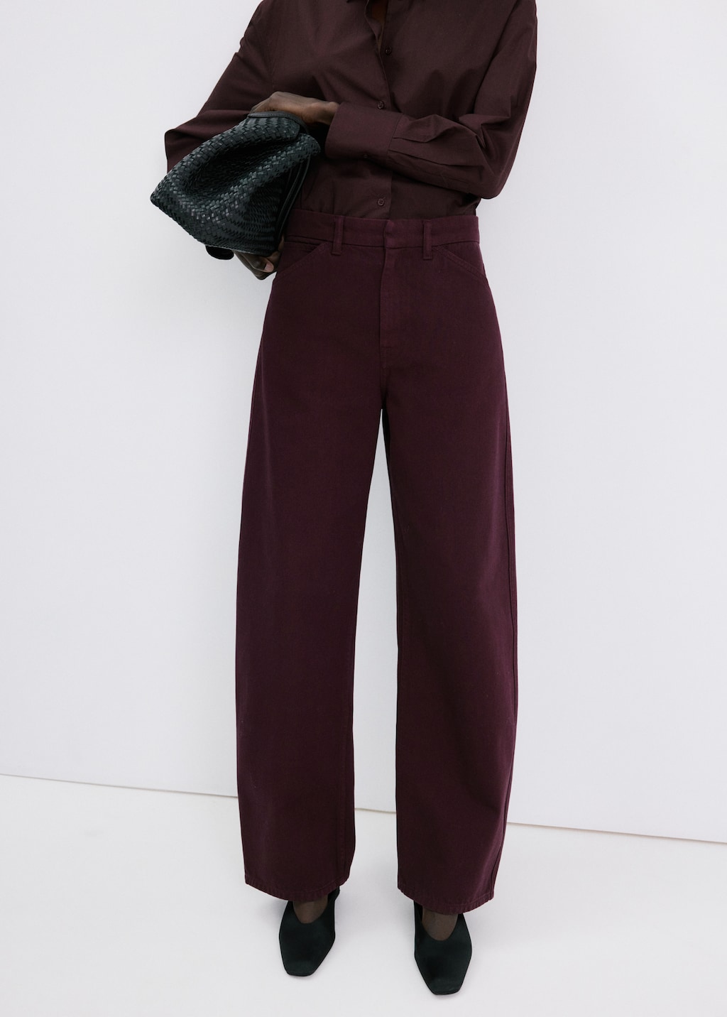 Mid-rise balloon jeans
