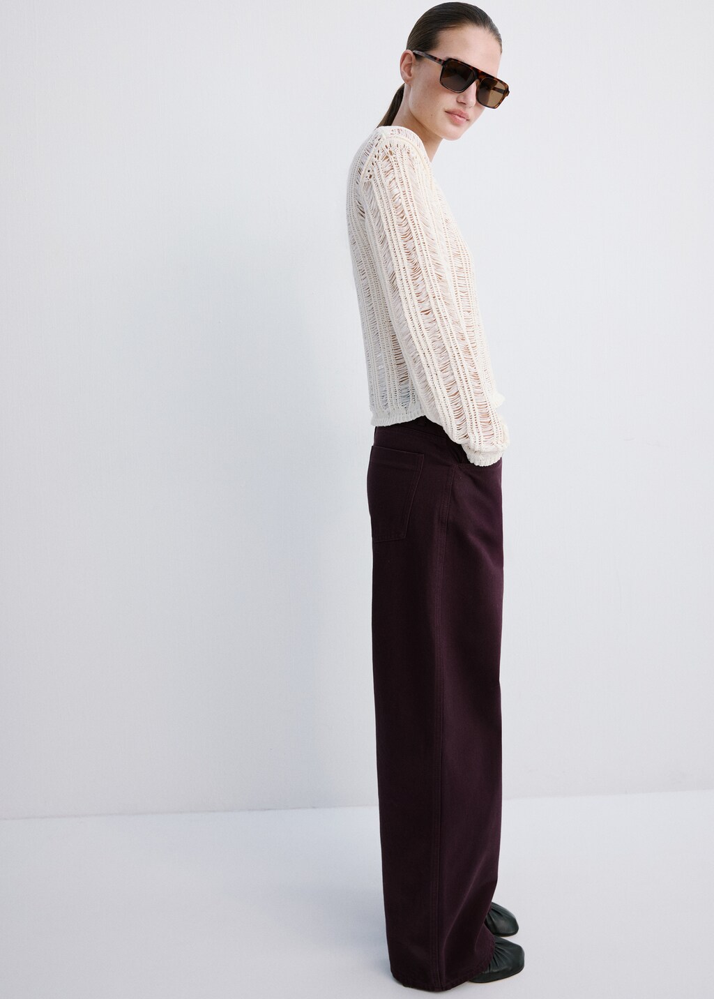 Mango Mid-rise balloon jeans