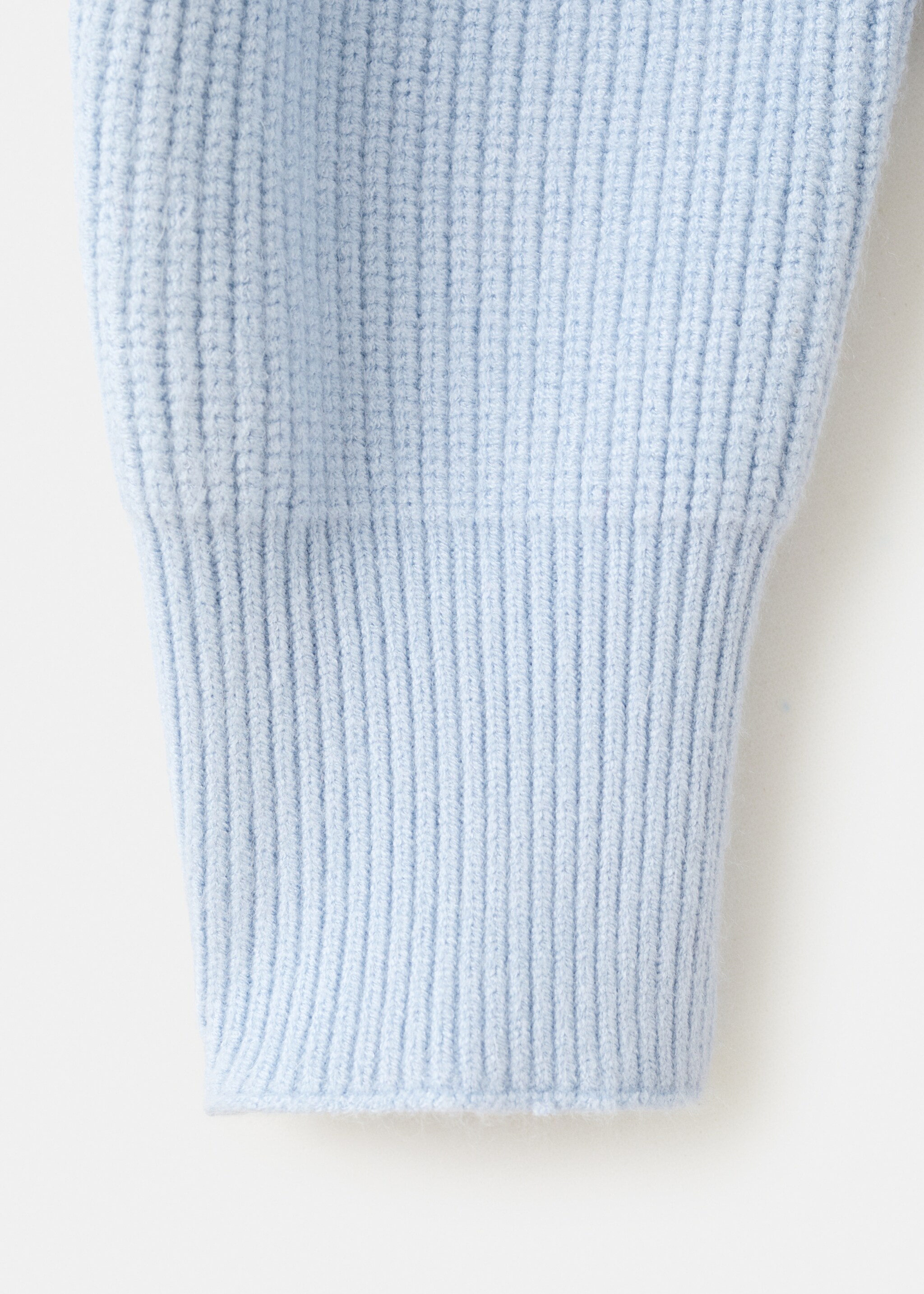 V-neck knit sweater - Details of the article 0, Sky Blue. Ref: 27014085-00.