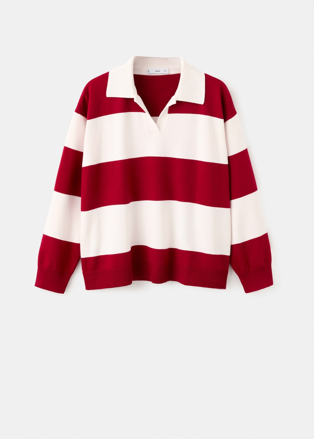 Striped polo-neck sweater - image 2