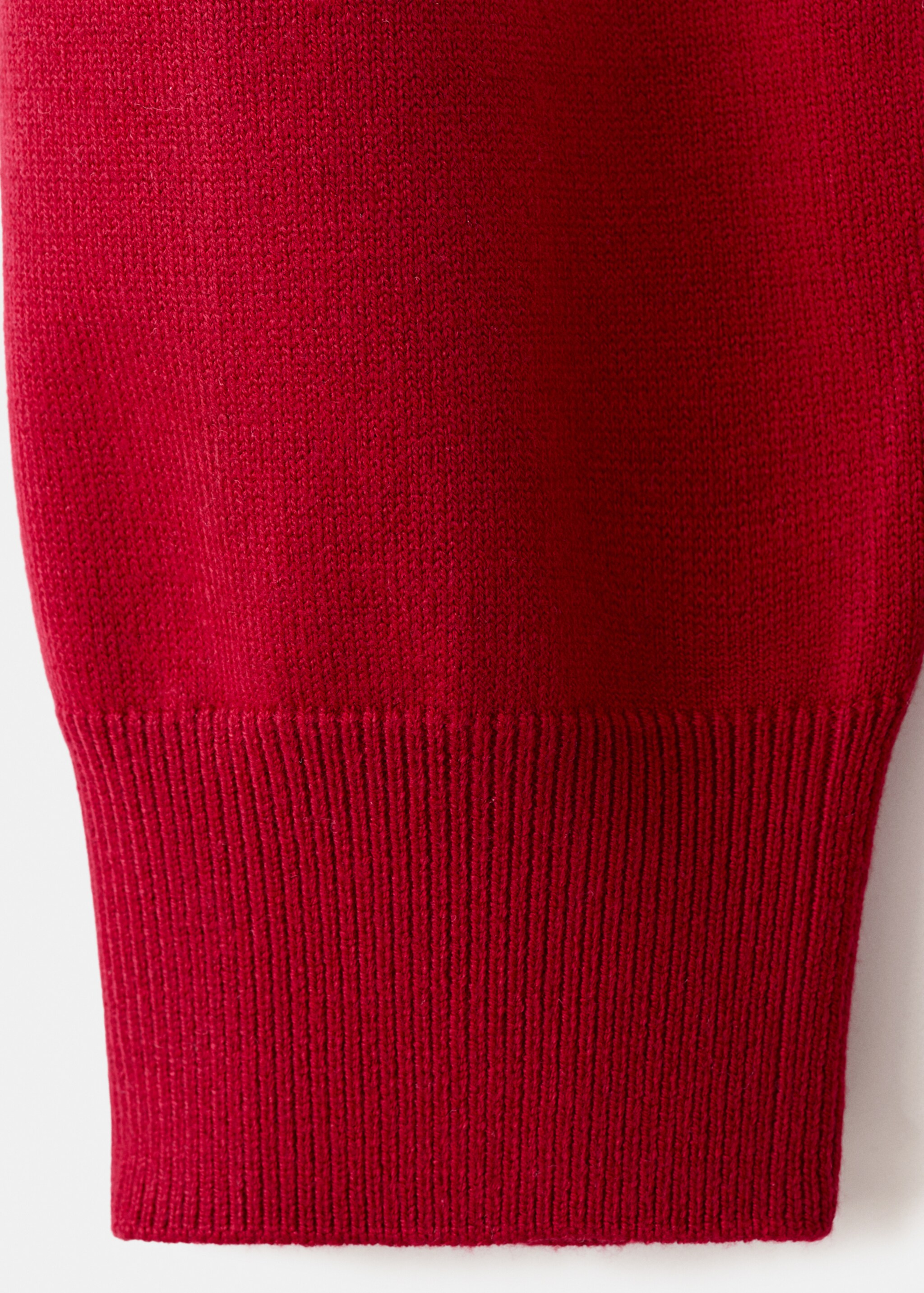 Striped polo-neck sweater - Details of the article 0, Red. Ref: 27014086-00.