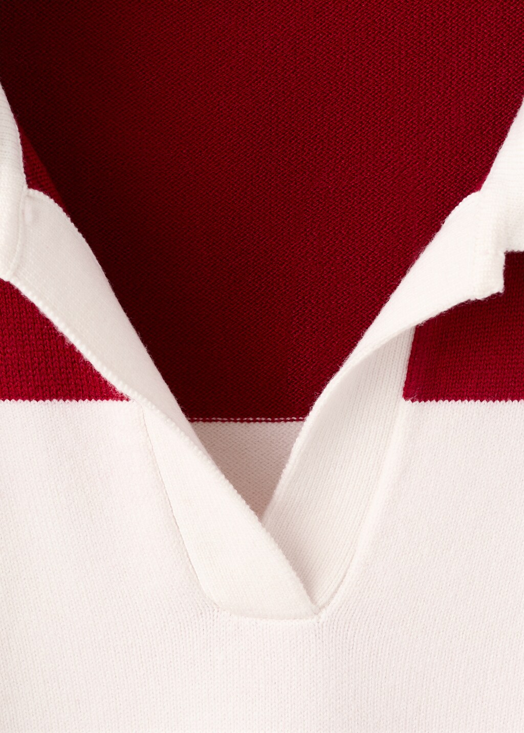 Mango Striped polo-neck sweater