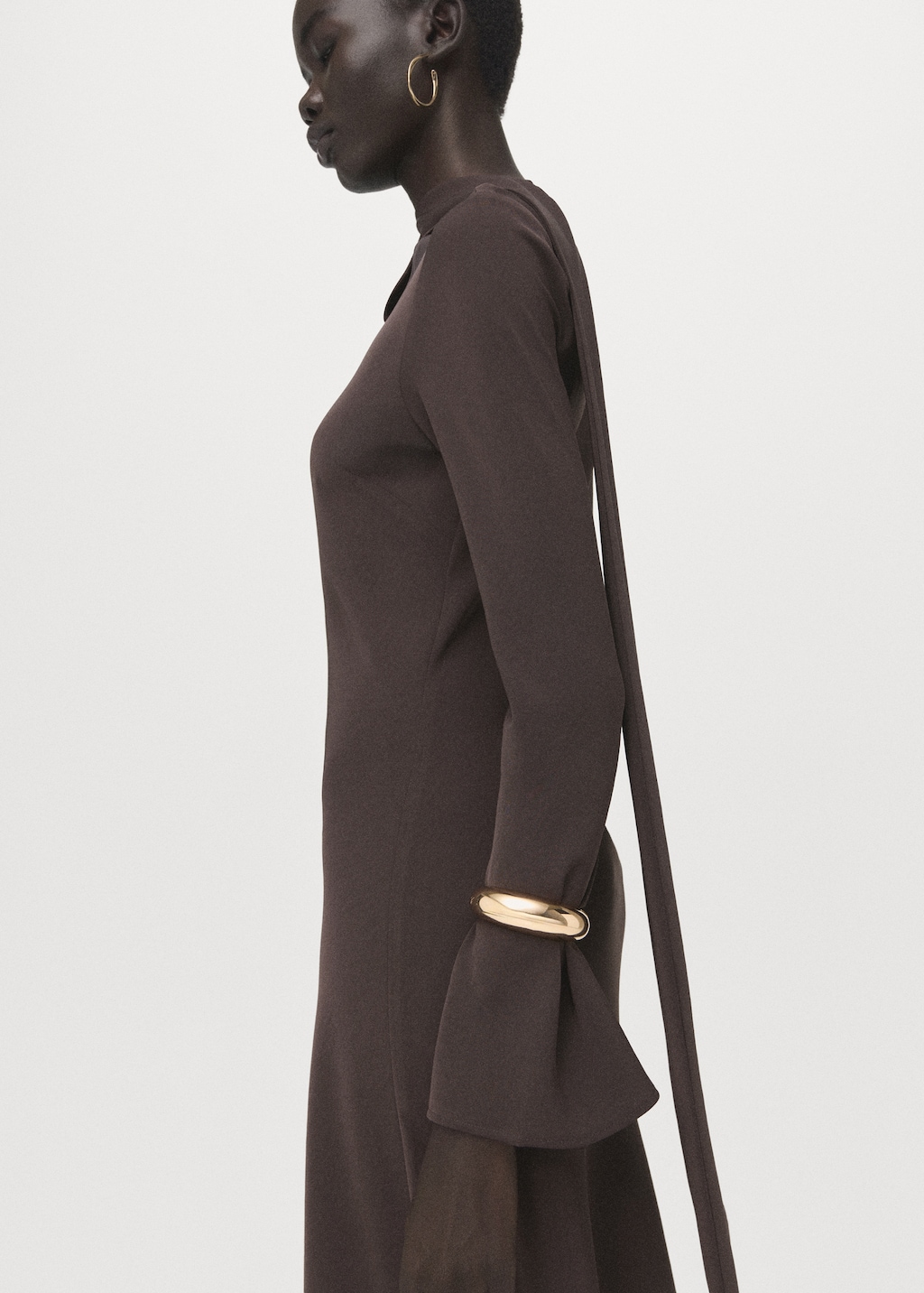 A-line foulard dress
