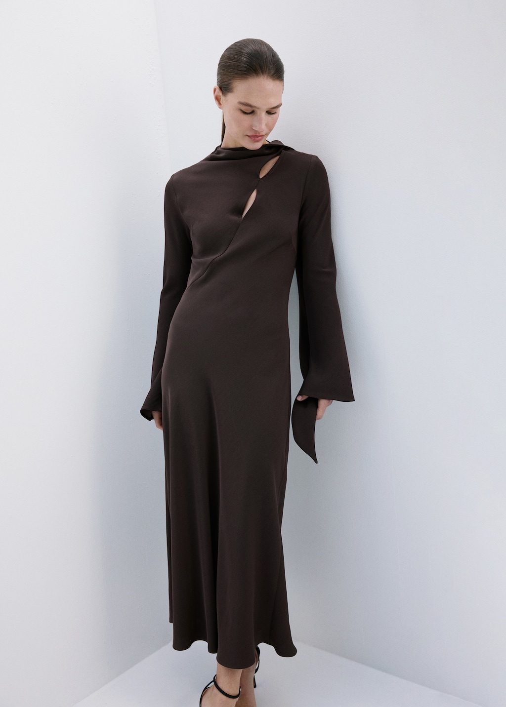 A-line foulard dress - image 4