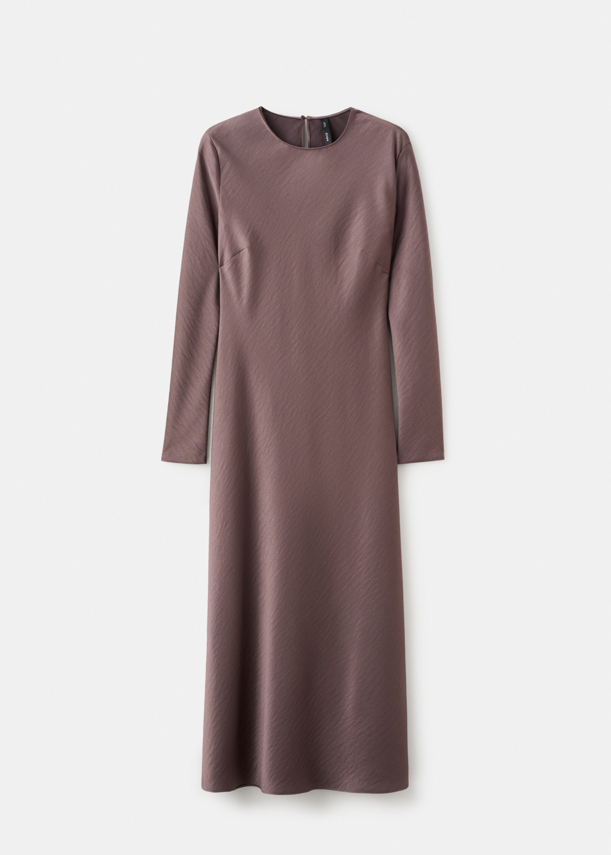 Long satin textured dress - Article without model, Light/Pastel Purple. Ref: 27014088-00.