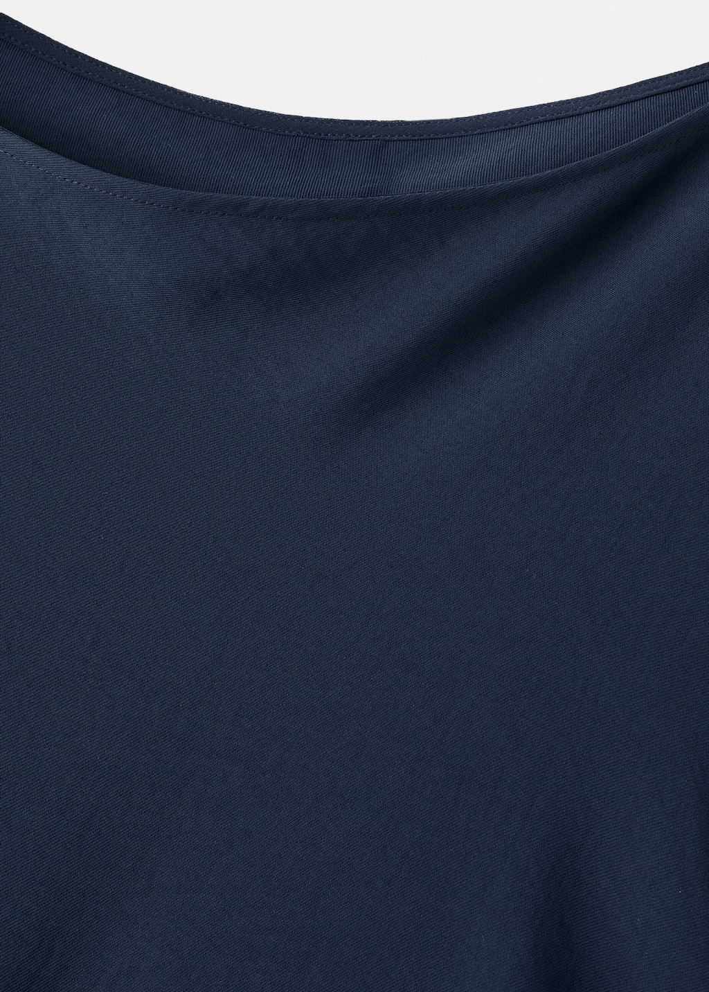 Mango Boat-neck ruched dress