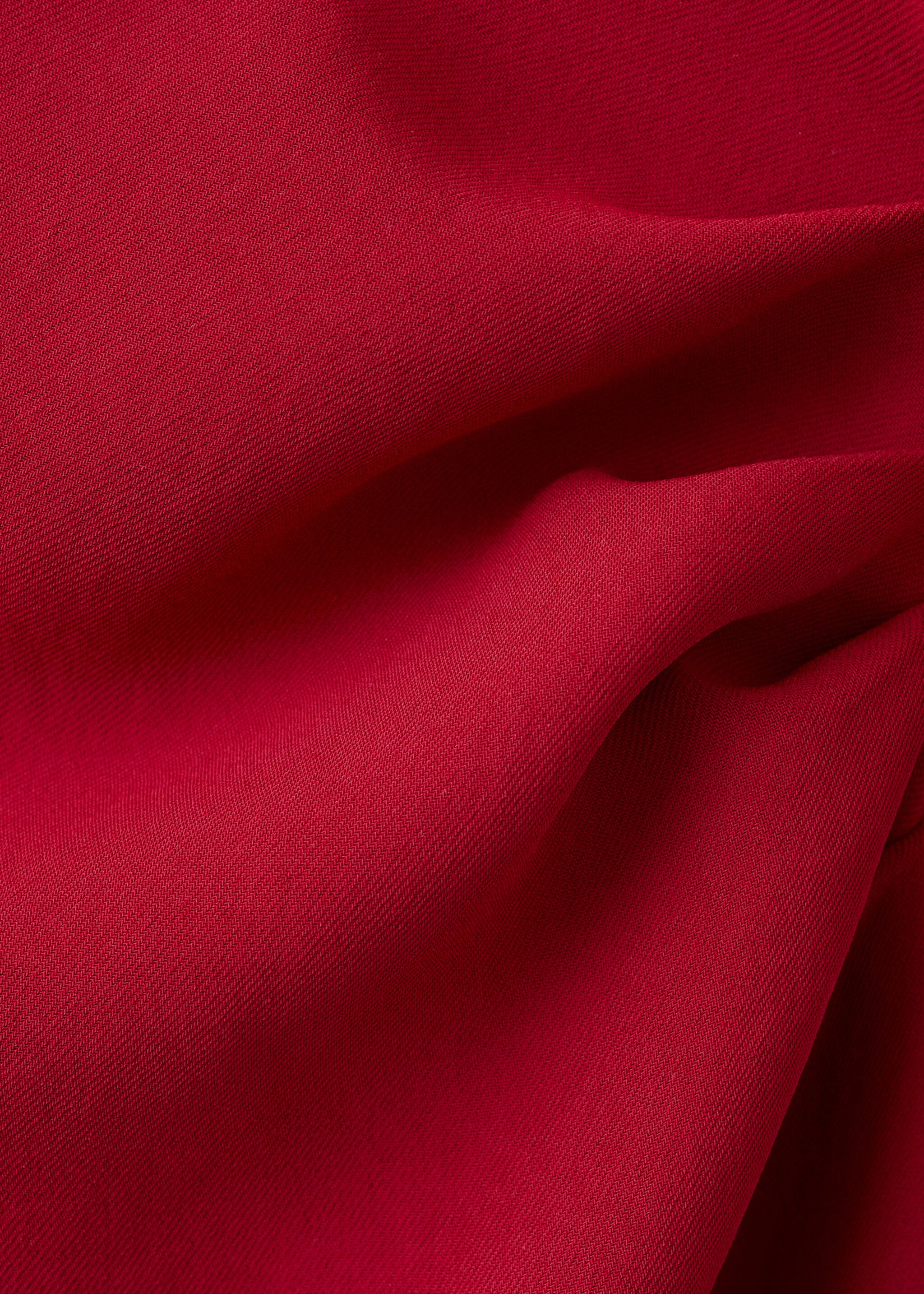 Boat-neck ruched dress - Details of the article 0, Red. Ref: 27014089-00.