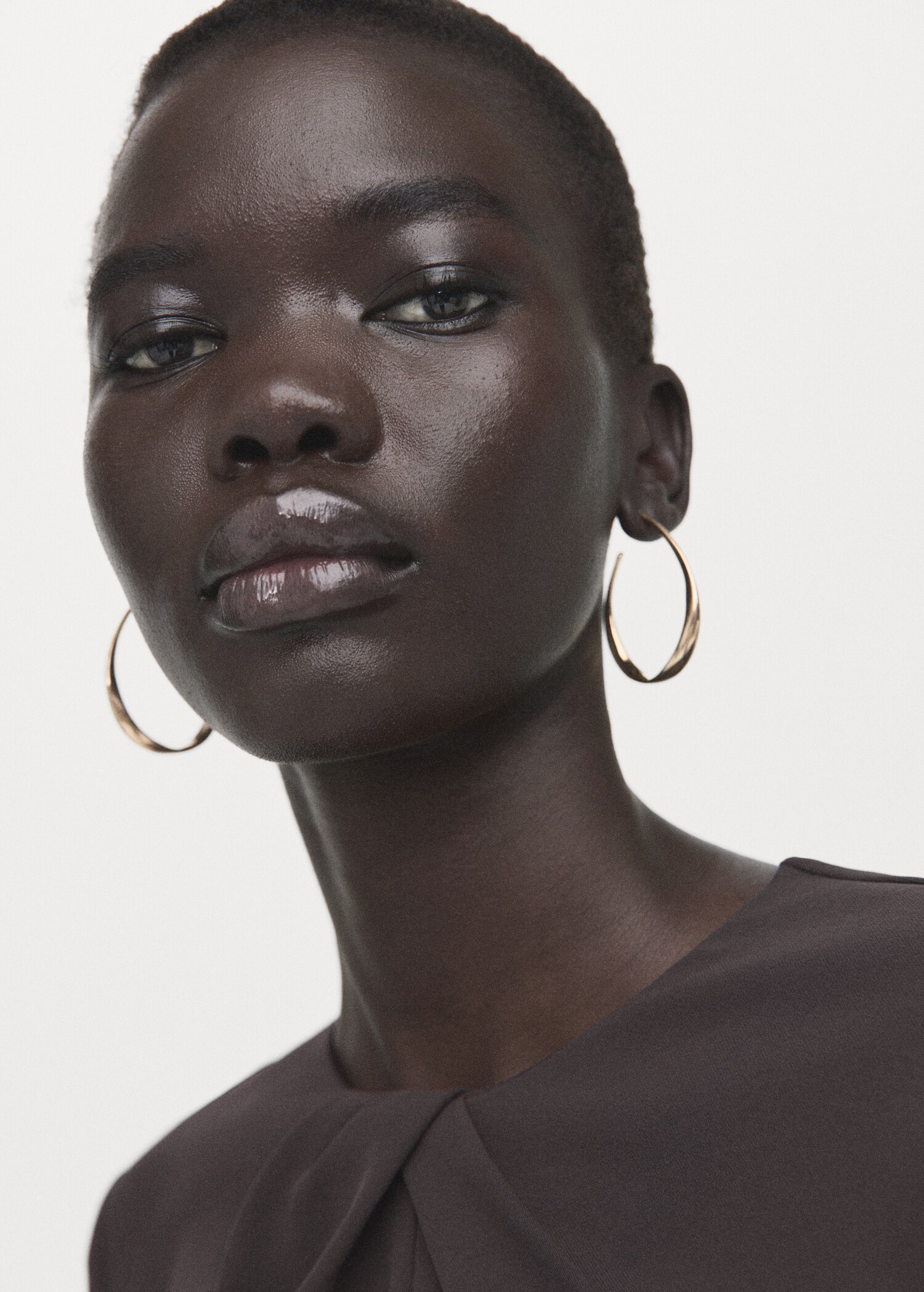 Robe col drapé et manches longues - Détail de l'article 1