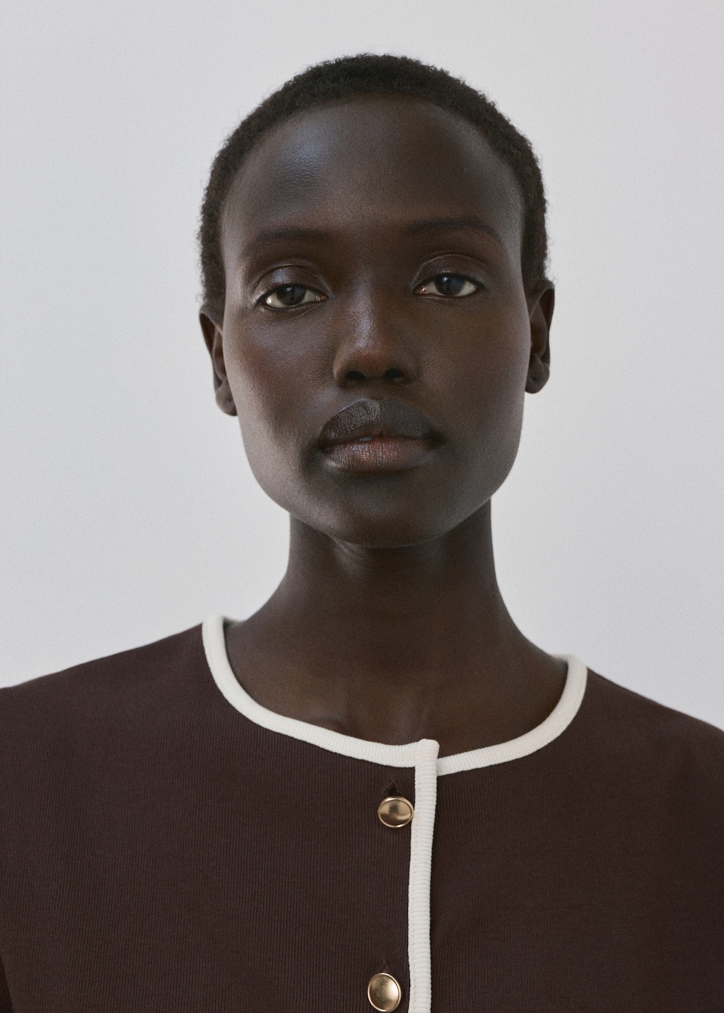 Mango Buttoned cotton T-shirt