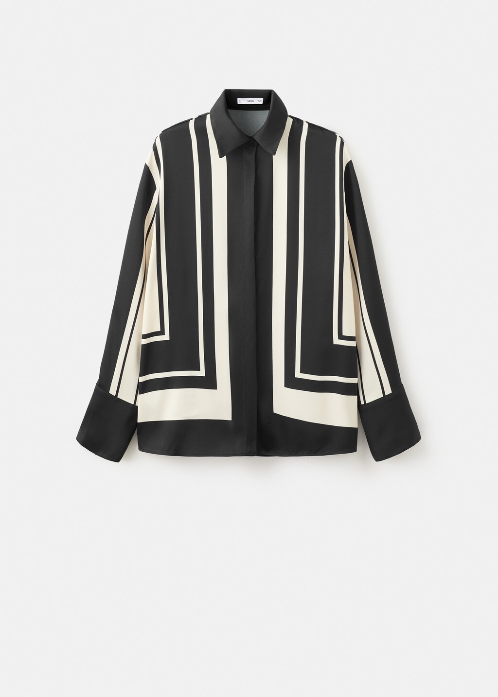 Satin print blouse - image 2